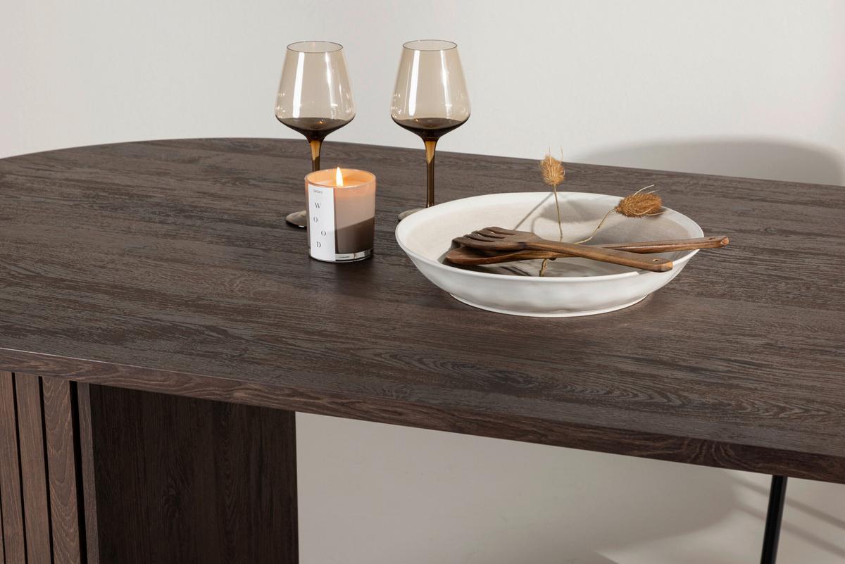 ESSTISCH Härön, Braun B: 200 cm - Braun, MODERN, Holz/Metall (200/90/75cm) - Livetastic