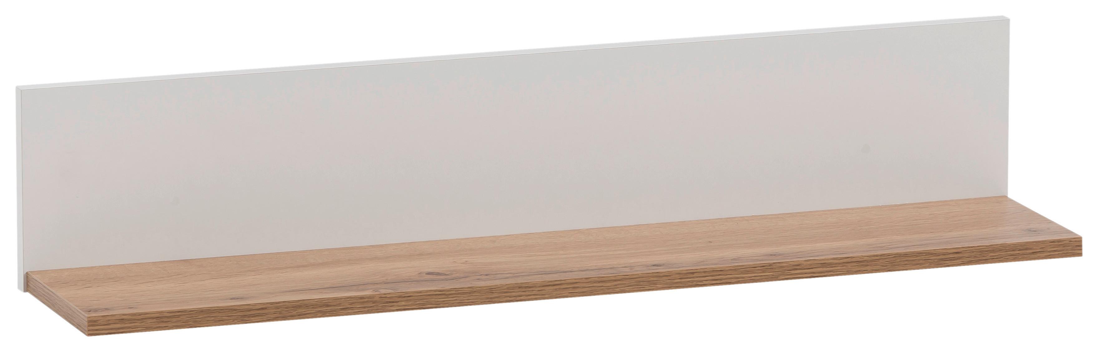 Wandregal Jelda - Eiche Wotan/Weiß, MODERN, Holzwerkstoff (80/15,7/17,3cm) - MID.YOU