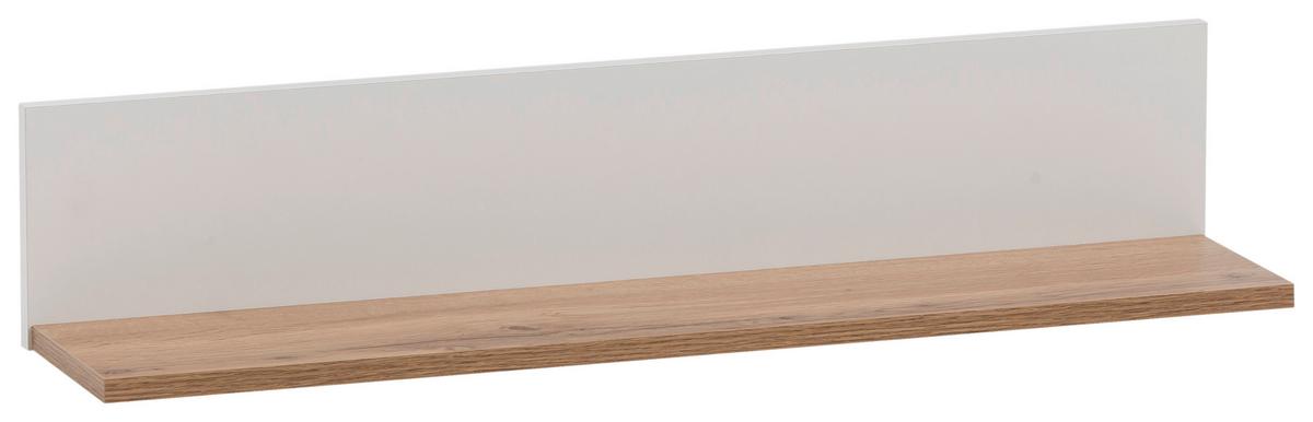Wandregal Jelda - Eiche Wotan/Weiß, MODERN, Holzwerkstoff (80/15,7/17,3cm) - MID.YOU