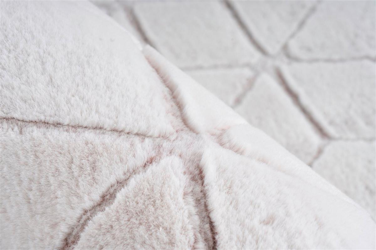 Teppich Weiß, Roségold Vivica 125, BxL: 160x230 cm - Roségold/Weiß, KONVENTIONELL, Textil (160/230cm)