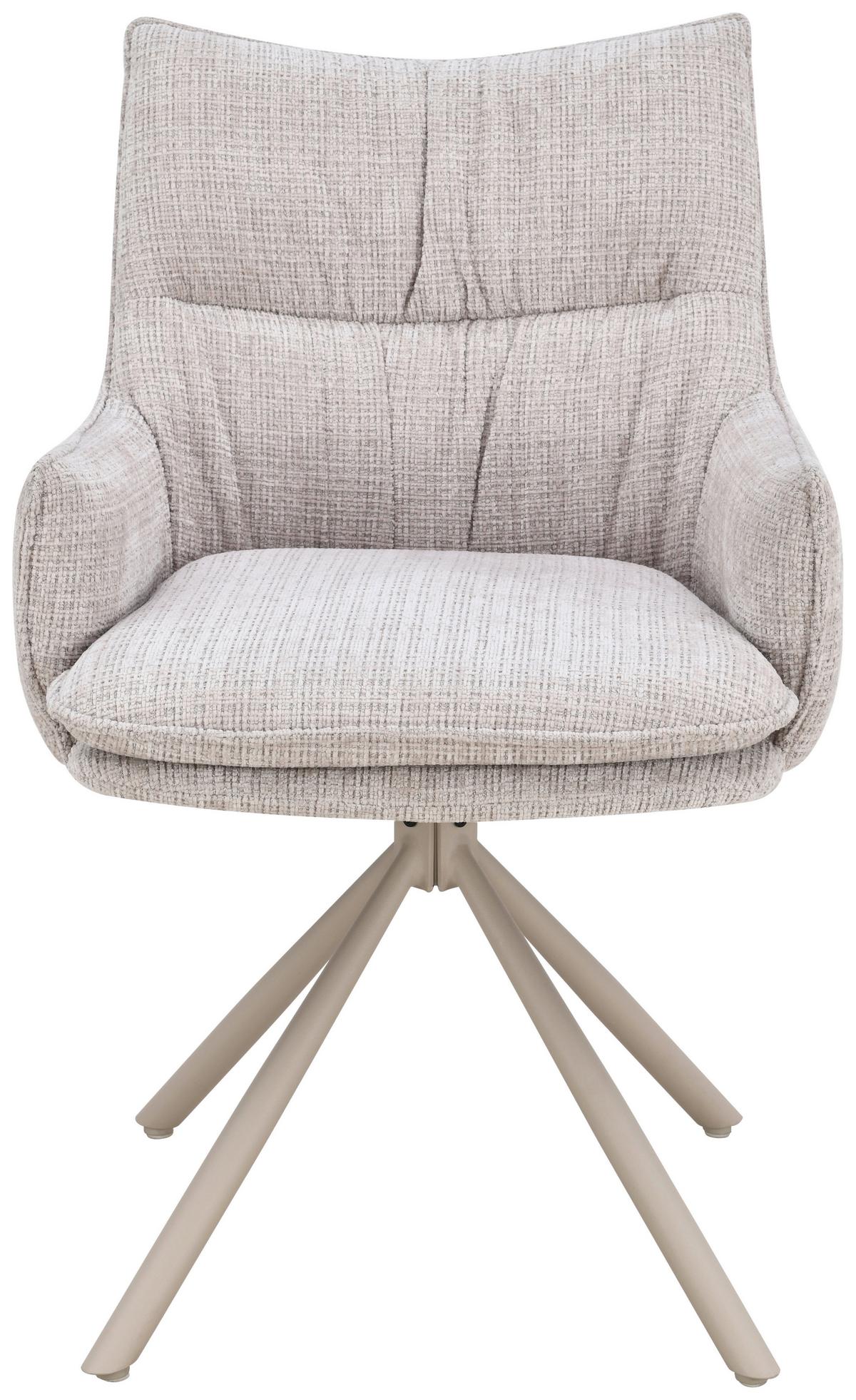 Armlehnstuhl Aria Beige B: 57 cm - Beige, MODERN, Holz/Textil (57/90/67cm) - Livetastic