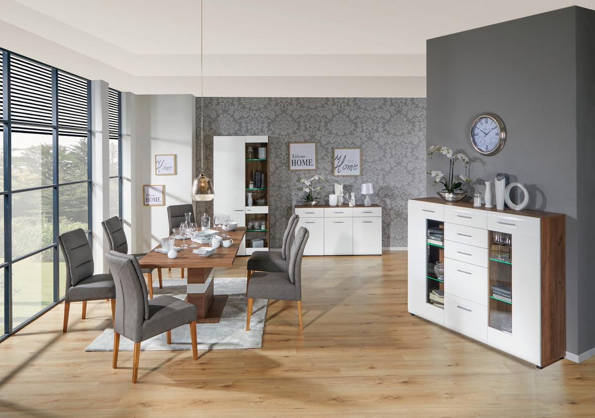 Félmagas Szekrény Avensis New 22 B - tölgyfa színű/fehér, Modern, faalapú anyag (150/114,6/43,1cm) - Luca Bessoni