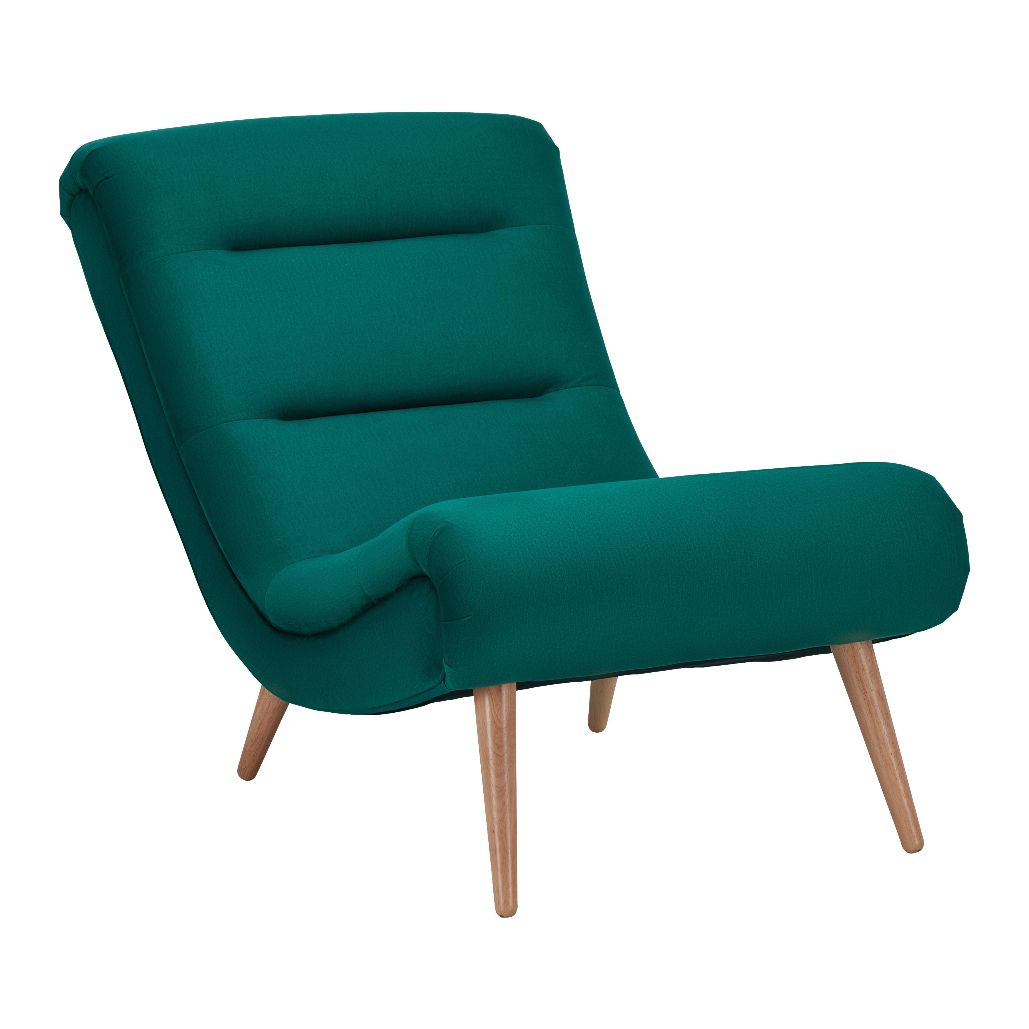 Křeslo JAN zelená - zelená/přírodní barvy, Moderní, dřevo/textil (74/102/90cm) - Bessagi Home