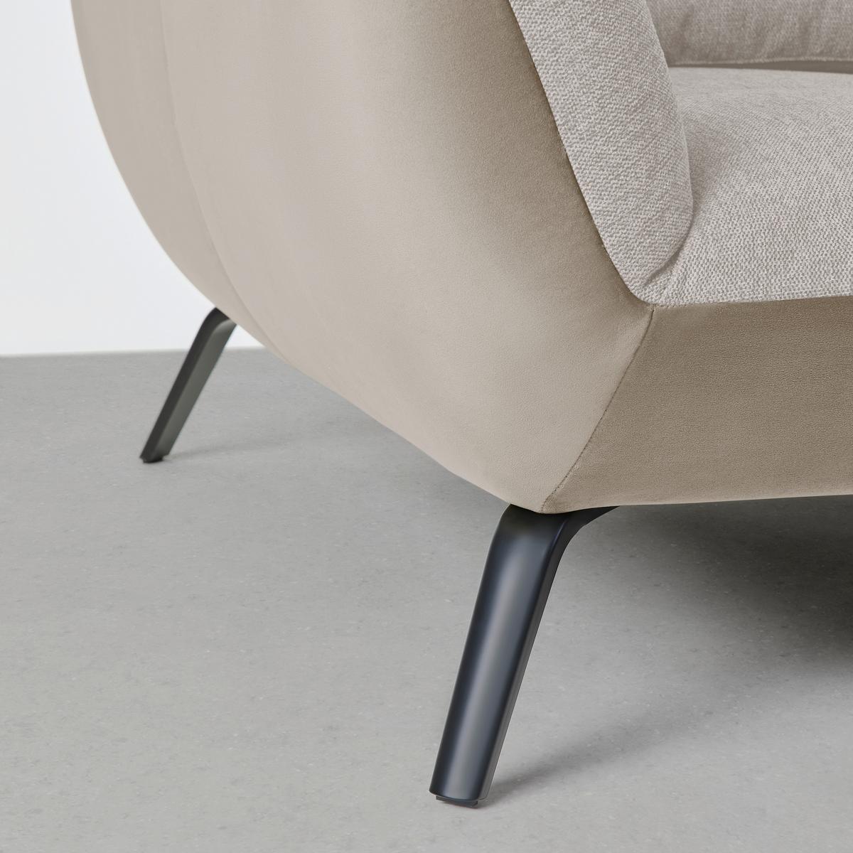 Rohová sedačka TRENDY, pravá, písková / béžová - černá/pískové barvy, Moderní, kov/kompozitní dřevo (310/93/250cm) - Premium Living