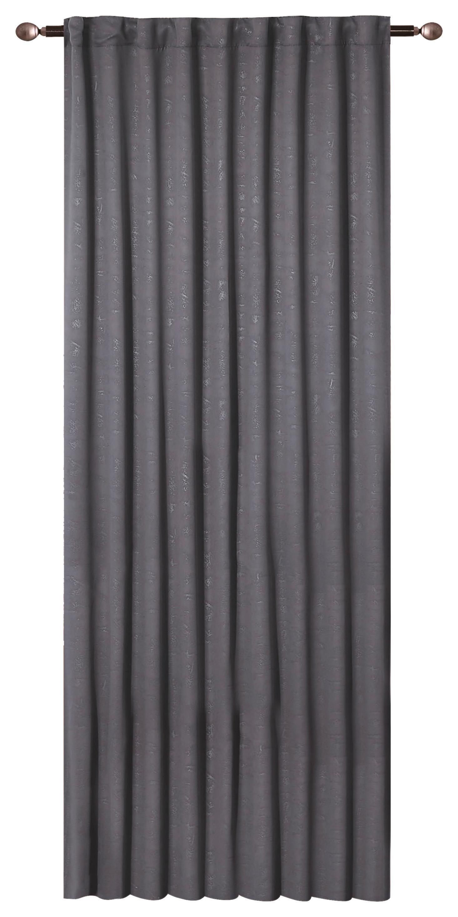 Verdunkelungsvorhang Vera - Anthrazit, ROMANTIK / LANDHAUS, Textil (135/175cm) - James Wood