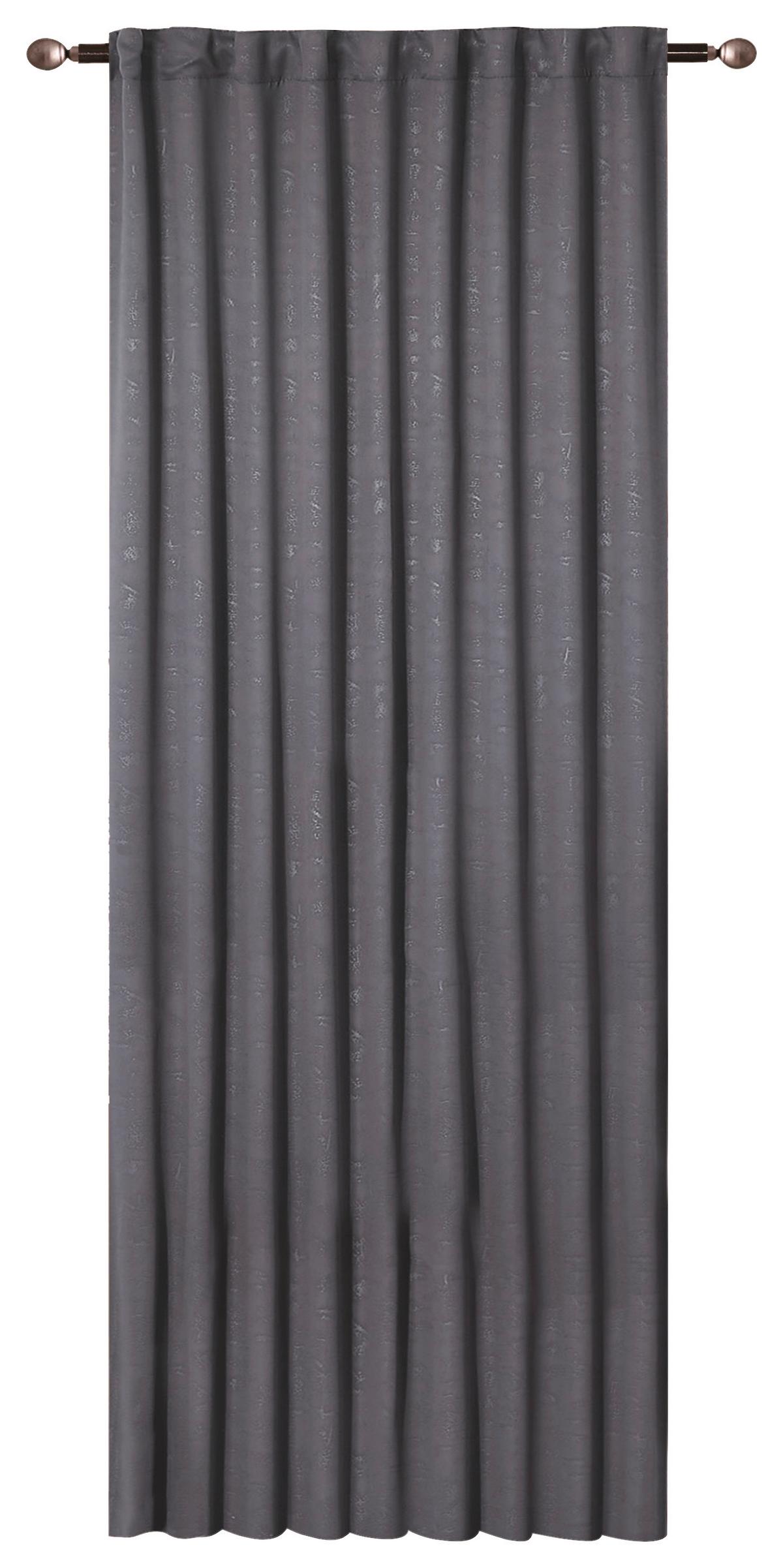 Verdunkelungsvorhang Vera - Anthrazit, ROMANTIK / LANDHAUS, Textil (135/175cm) - James Wood