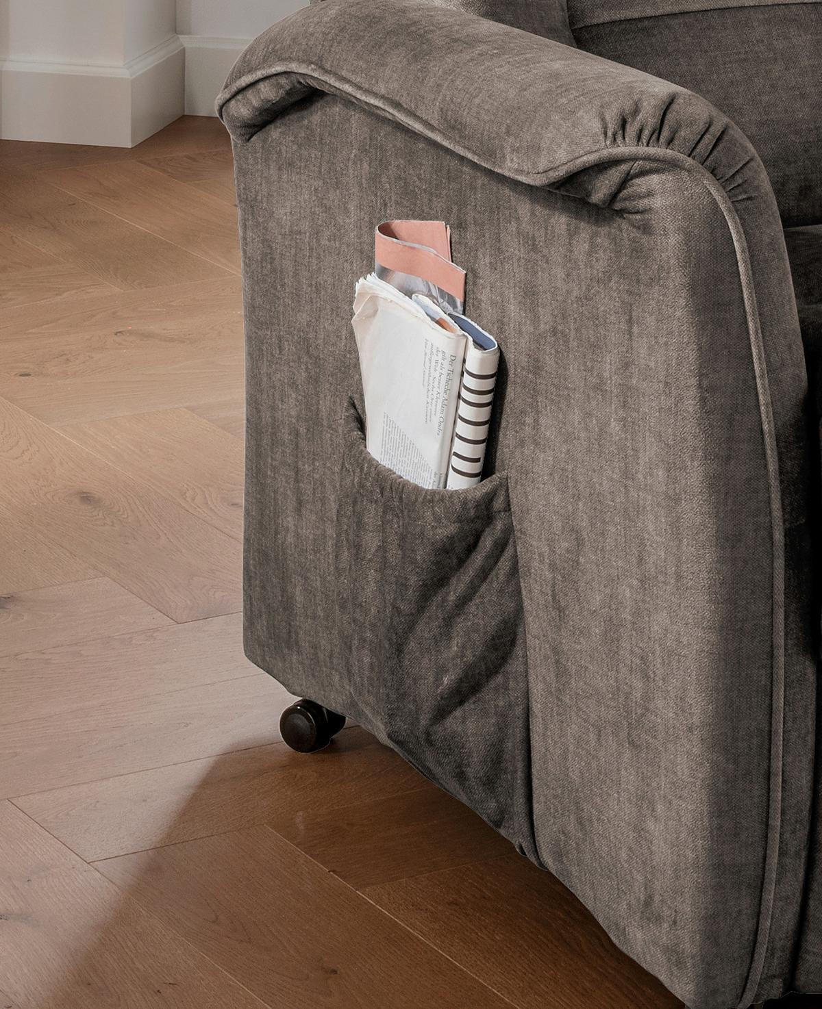 Fernsehsessel Harry Braun B: 77 Cm - Schwarz/Braun, Design, Textil (77/107/88cm) - Livetastic