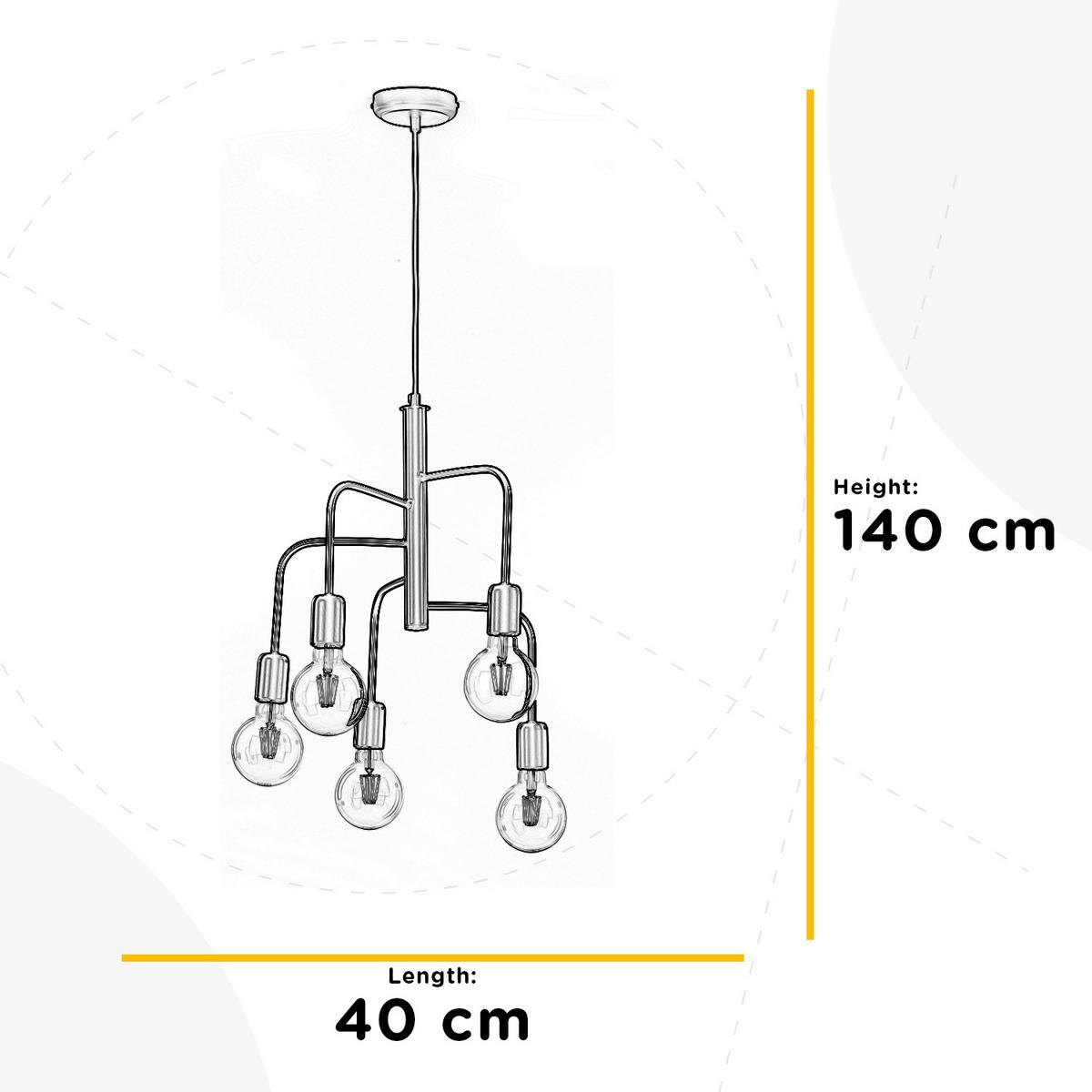 Hängeleuchte Weiß D: 40 cm 22w - Weiß, KONVENTIONELL, Metall (40/140cm)