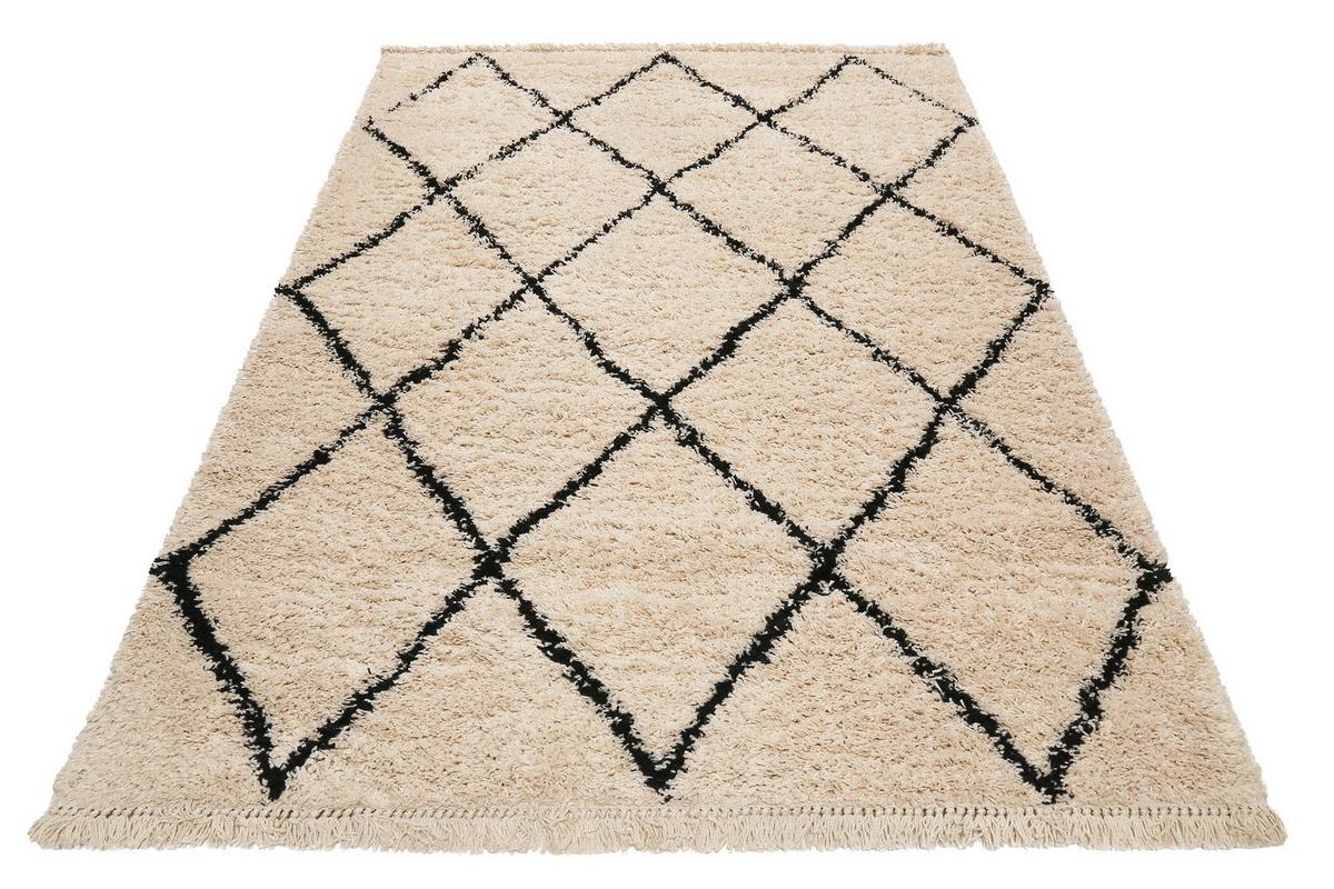 Hochflorteppich Studio Two - Beige, Design, Textil (200/200cm) - WECON HOME