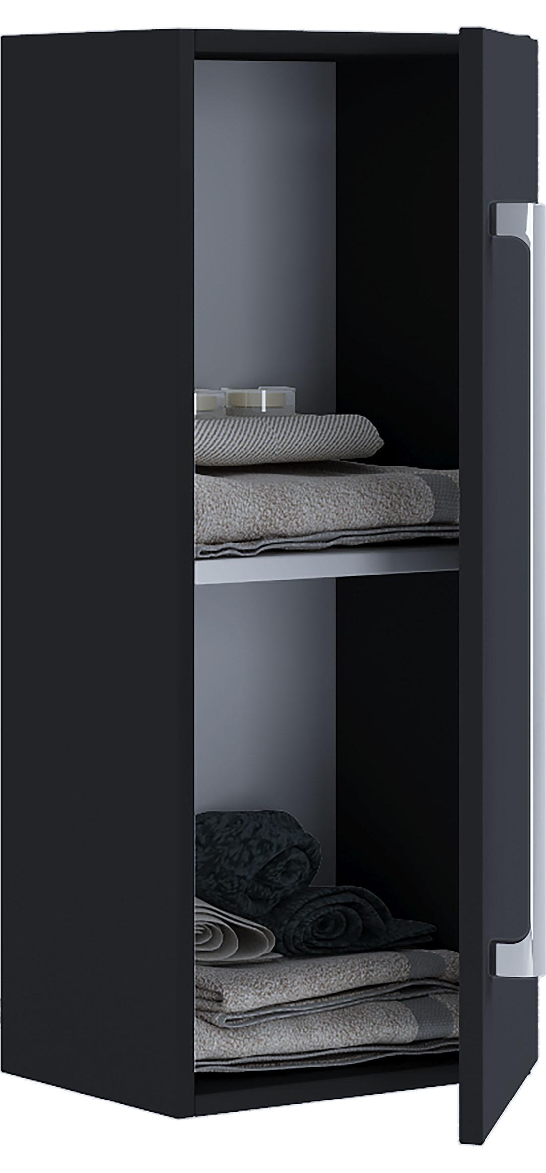 Hängeschrank aus Dekor in Schwarz