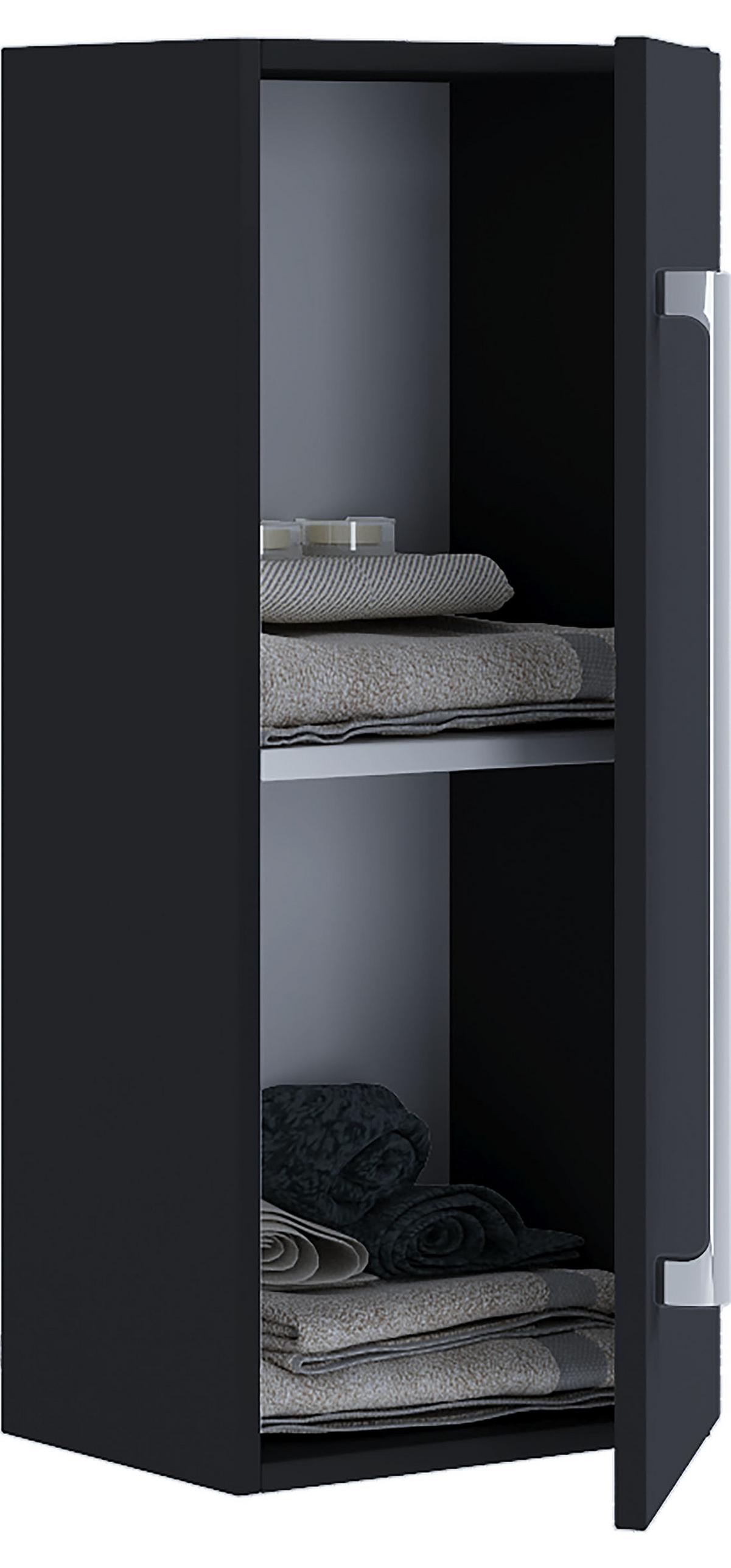Hängeschrank Vcb3 B: 33 cm Schwarz - Schwarz, Basics, Holzwerkstoff (33/75/22cm) - MID.YOU