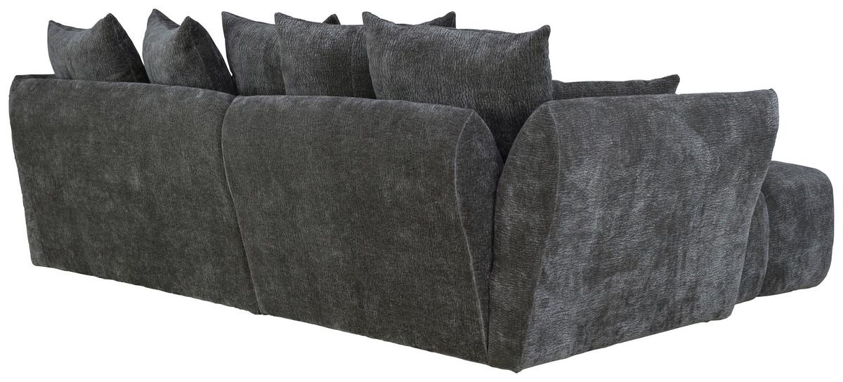 Univerzálna sedačka CAMMELLIO, grafitová ženilka, 7 vankúšov - čierna/grafitová, Modern, textil (296/75-95/189cm) - Mömax