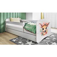 Kinder-/Juniorbett Babydreams Inkl. Matratze 80x160 - Birkefarben/Weiß, MODERN, Holz/Holzwerkstoff (80/160cm) - MID.YOU