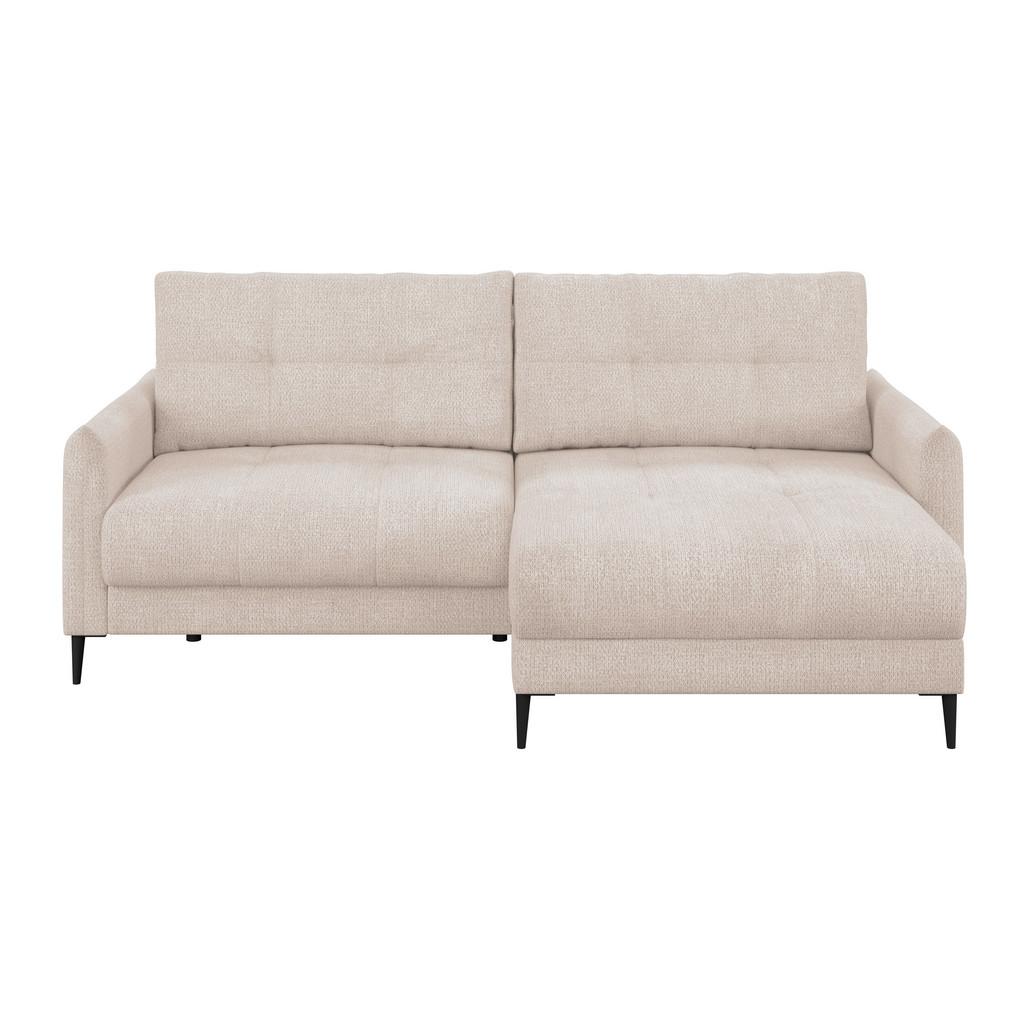 Ecksofa Polis Webstoff creme, 221x142cm