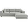 Ecksofa Verona Beige S: 272x195 Cm - Edelstahlfarben/Beige, Design, Textil (272/195cm) - Livetastic