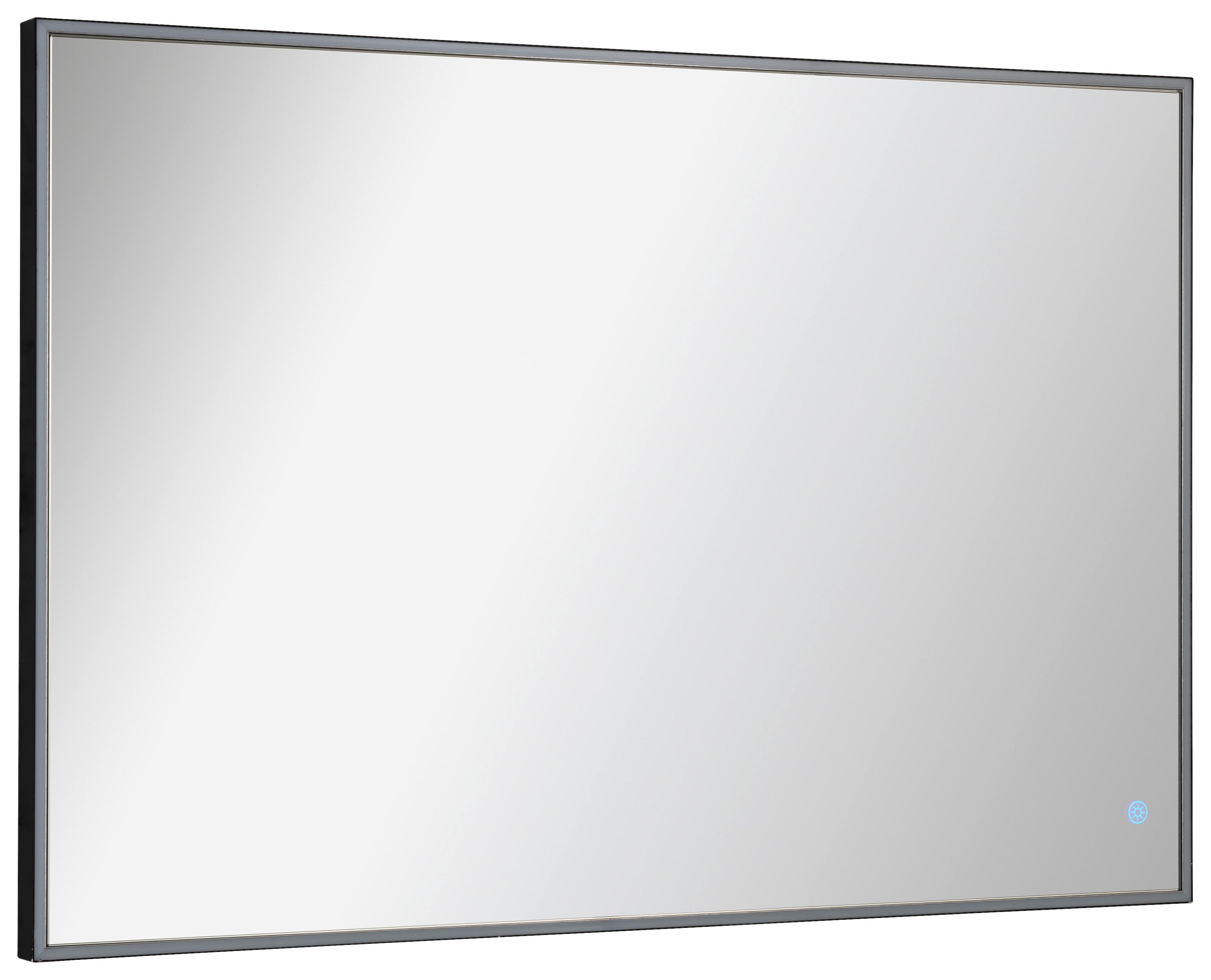 Wandspiegel New York Eckig Bxh: 100x68 Cm Glas Schwarz - Schwarz, MODERN, Glas (100/68/3,5cm) - MID.YOU