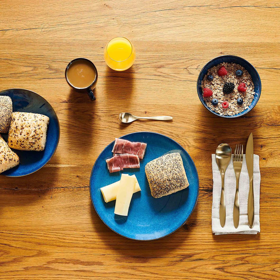 Salatset Königsblau Blau 7-Teilig - Blau, Basics, Keramik (35,5/36,5/31,5cm) - Mäser