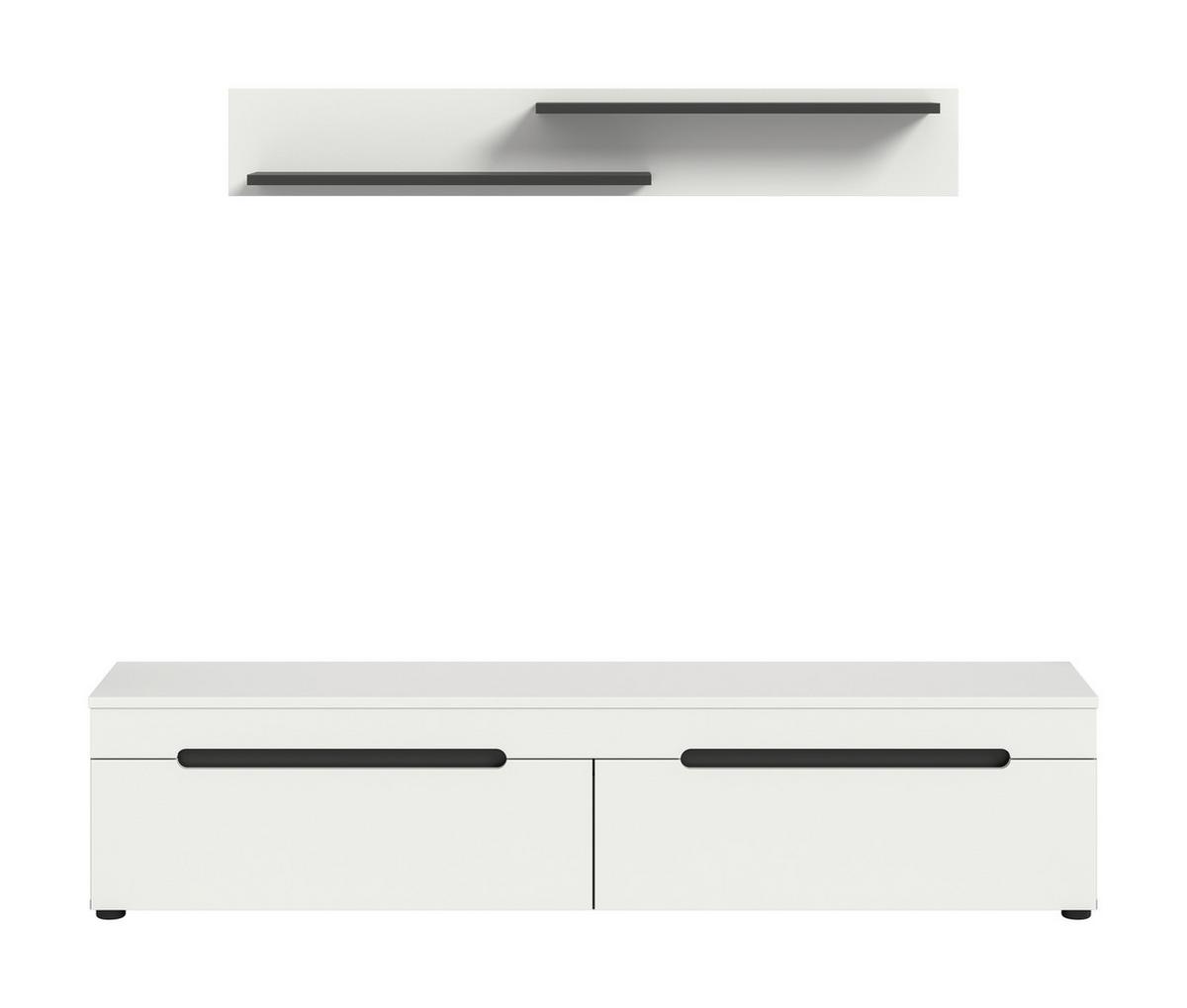 Lowboard Canu Hell- Dunkelgrau B: 170 Cm - Dunkelgrau/Hellgrau, Design, Holzwerkstoff (170/38/33cm) - Livetastic