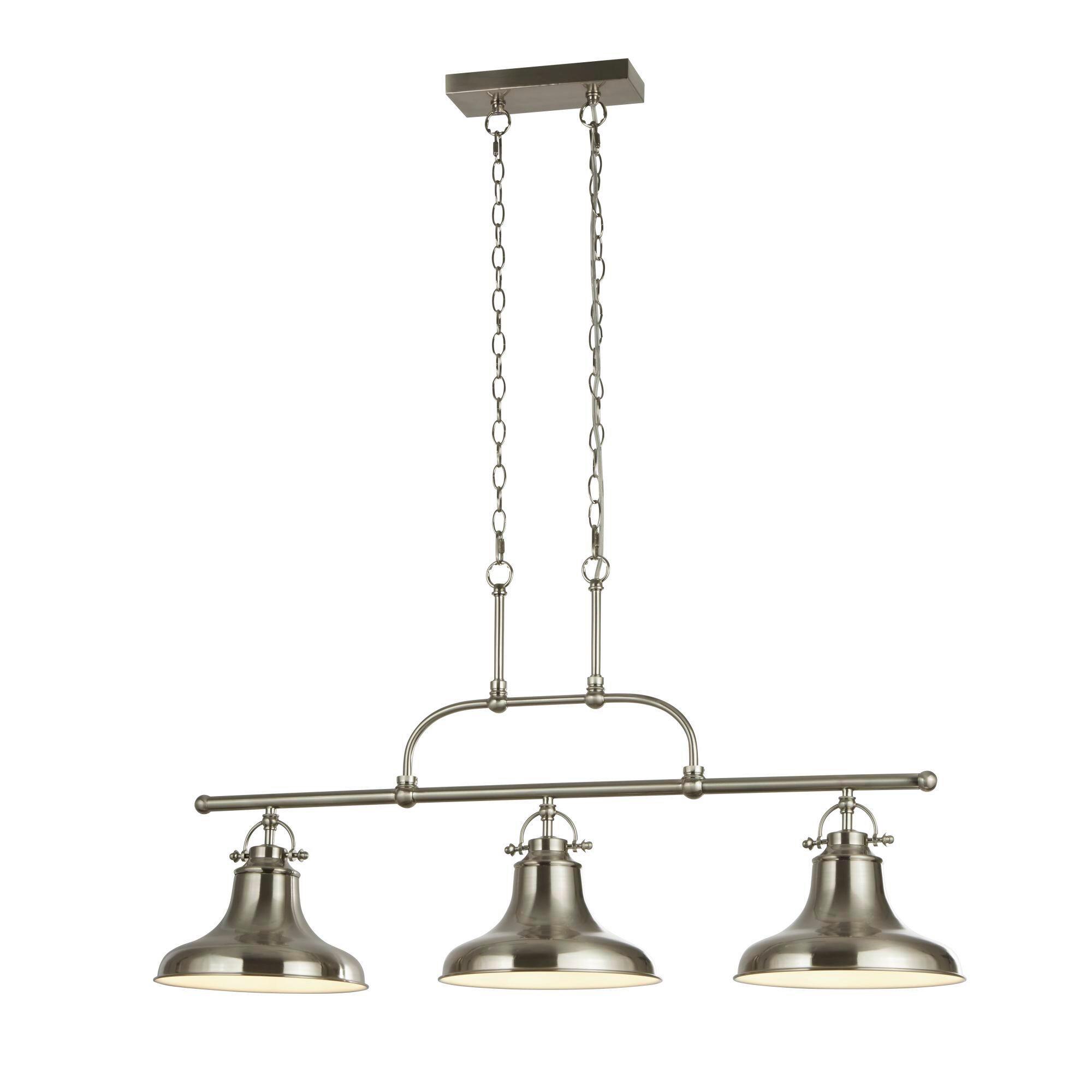Pendelleuchte Dallas 3193-3ss - Silberfarben, LIFESTYLE, Metall (26/150/96cm)