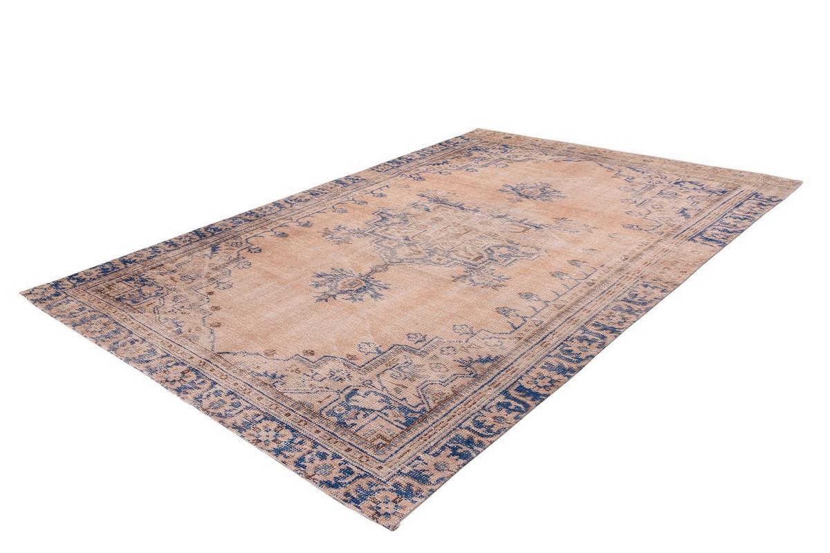 Flachwebteppich Blau Vintage 8406, BxL: 140x200 cm - Blau, KONVENTIONELL, Textil (140/200cm)