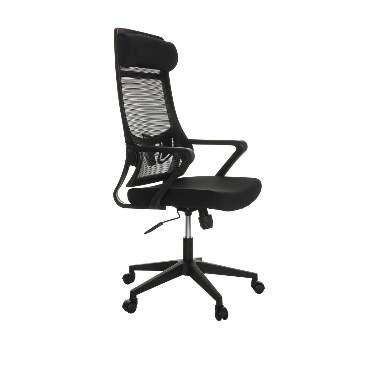Drehstuhl Nekeo - Schwarz, Basics, Kunststoff/Textil (69/122-132/69cm) - MID.YOU