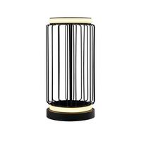 LED-Tischleuchte Circolo Cage Eu54210-1bk - Schwarz/Weiß, Basics, Kunststoff/Metall (16/33cm)