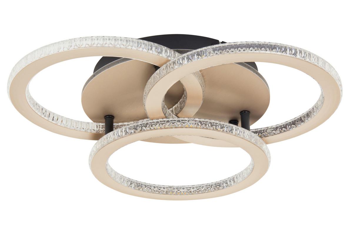 LED-Deckenleuchte, 4000k Zupä - Champagner, MODERN, Kunststoff/Metall (45/45/9cm)