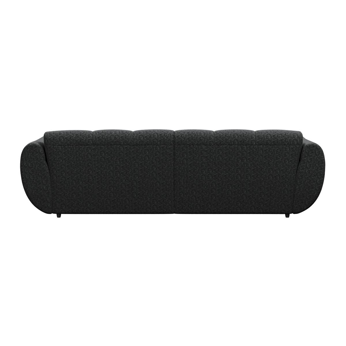 Ecksofa Panda Chenille schwarz, 178x280cm - Dunkelgrün/Schwarz, Trend, Textil (178/280cm)