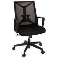 Drehstuhl Enco Schwarz - Schwarz, MODERN, Kunststoff/Textil (57/97/62cm) - MID.YOU