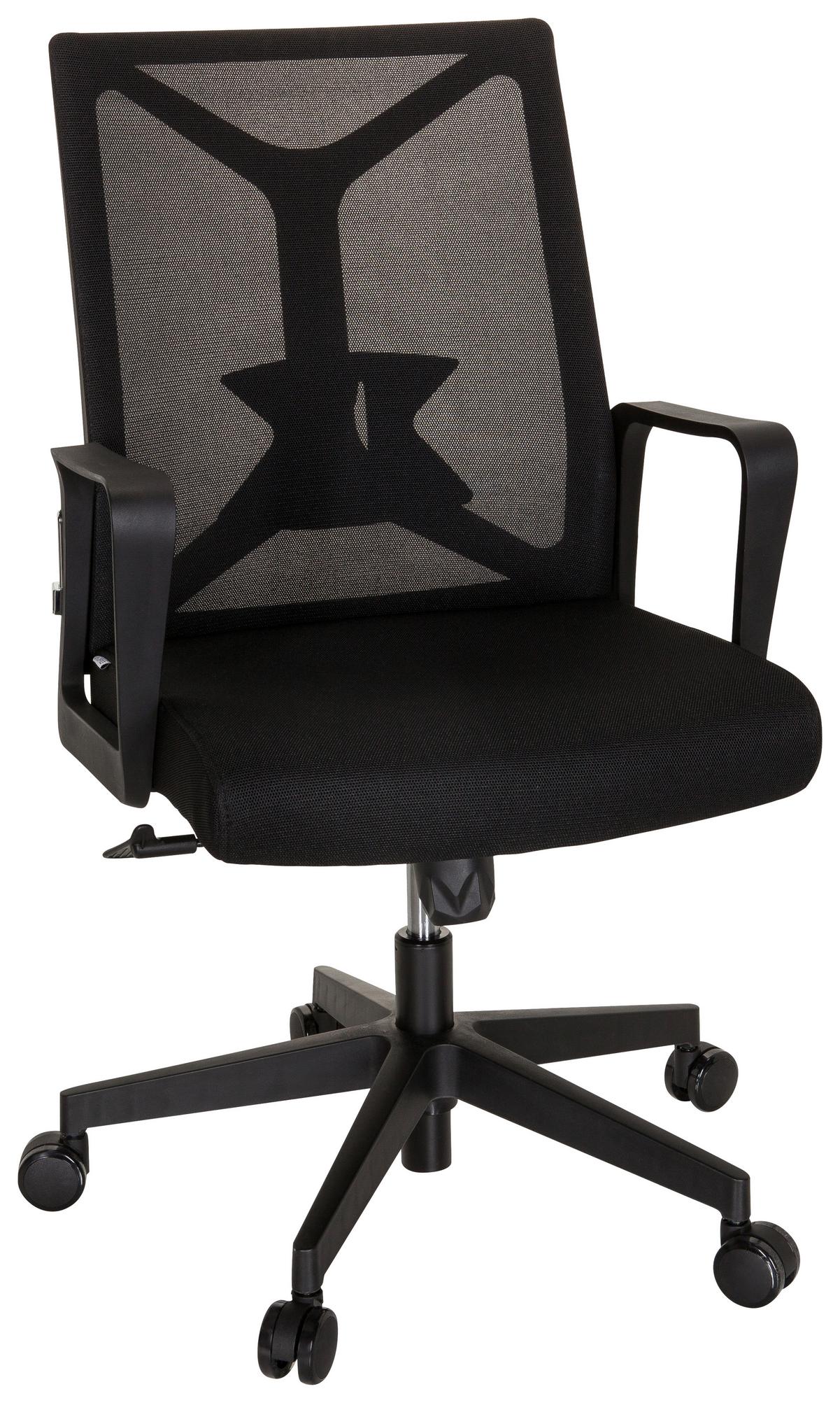 Drehstuhl Enco Schwarz - Schwarz, MODERN, Kunststoff/Textil (57/97/62cm) - MID.YOU