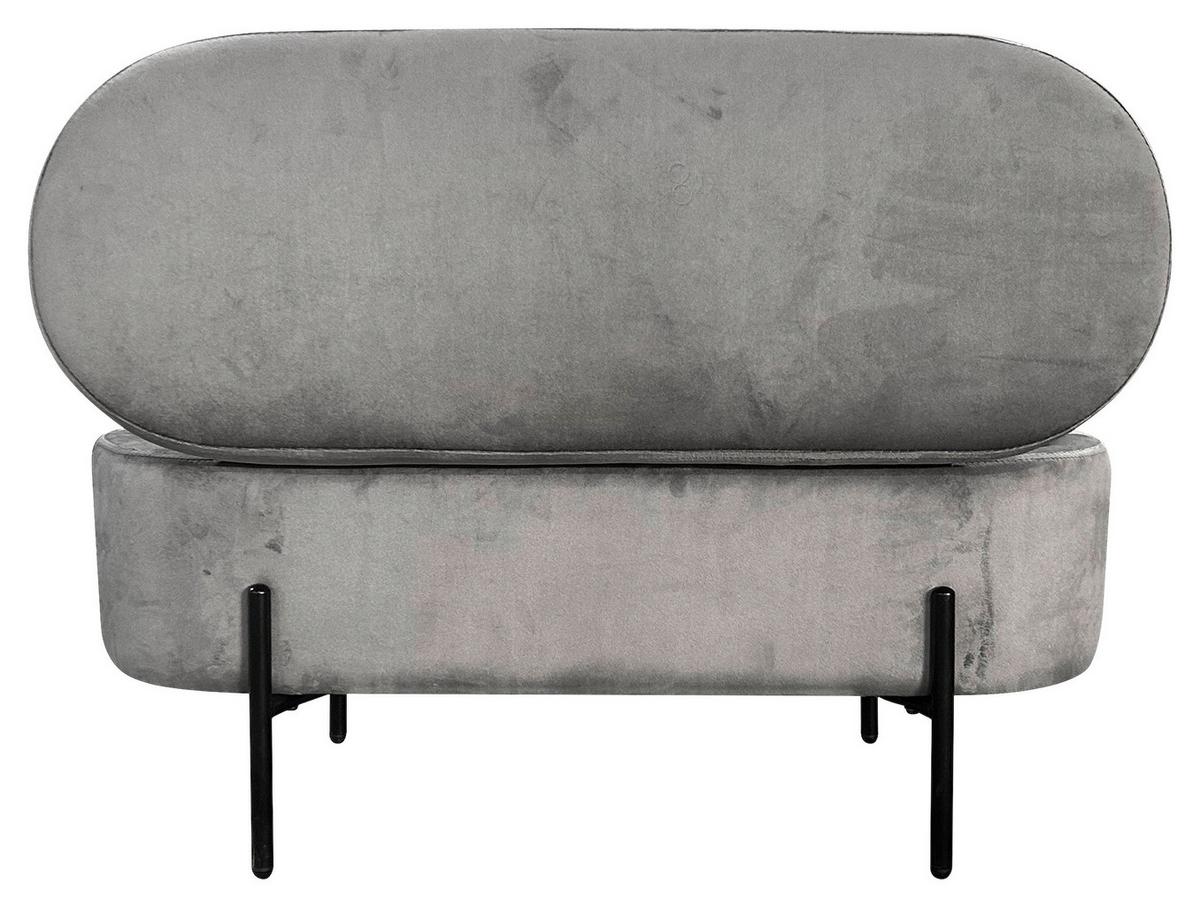 Sitzbank Nova Schwarz, Grau B: 95 cm - Schwarz/Grau, Design, Textil/Metall (95/42/37,5cm) - MID.YOU