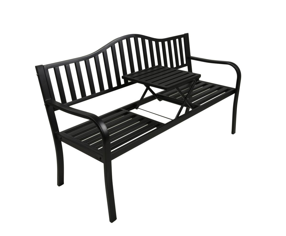 Gartenbank Segula - Anthrazit, Basics, Metall (150/89/60cm) - Gardenson