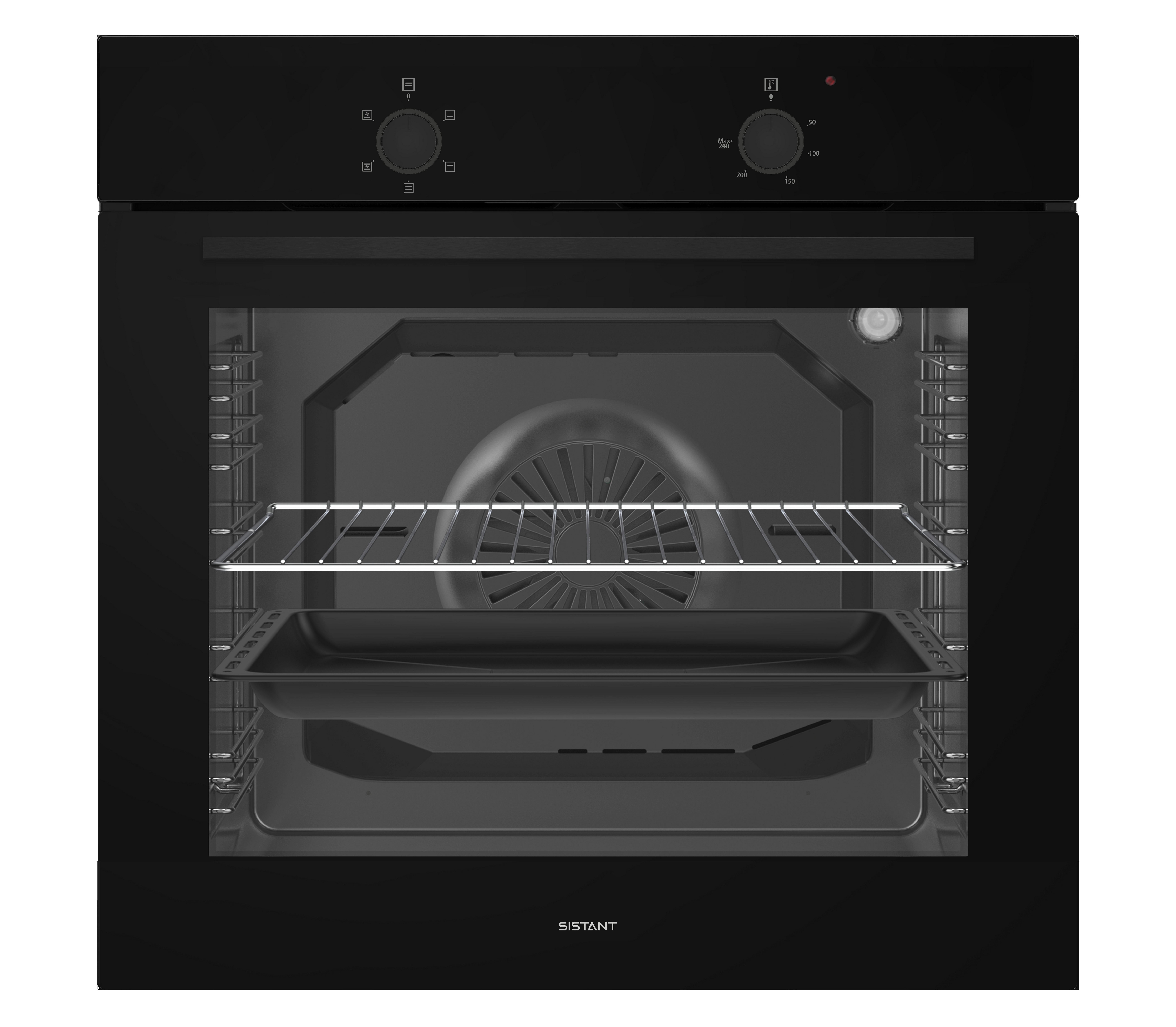 Einbaubackofen Sistant Eb6003 - Schwarz, MODERN (59,4/59,4/55cm) - Sistant