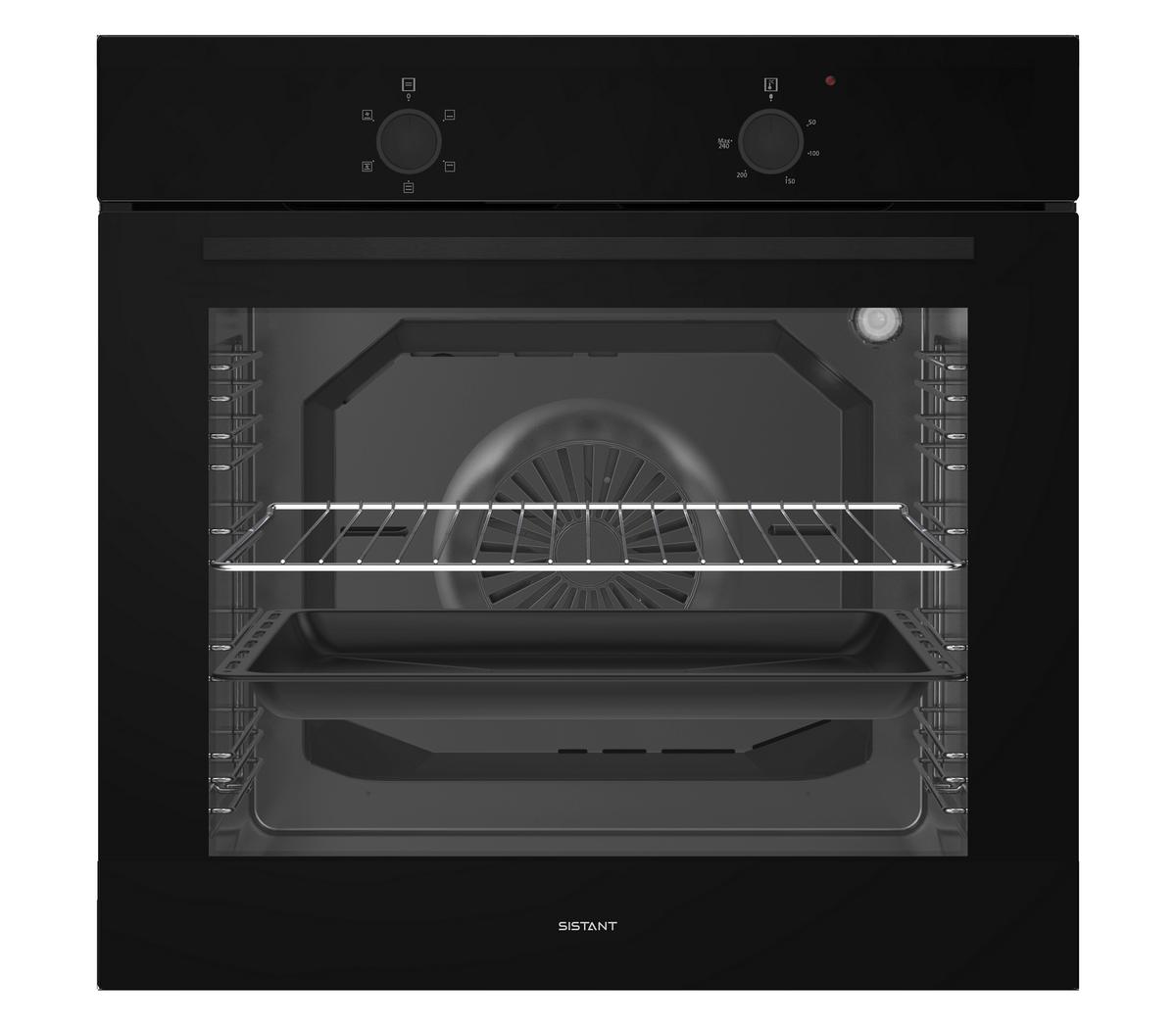 Einbaubackofen Sistant Eb6003 - Schwarz, MODERN (59,4/59,4/55cm) - Sistant
