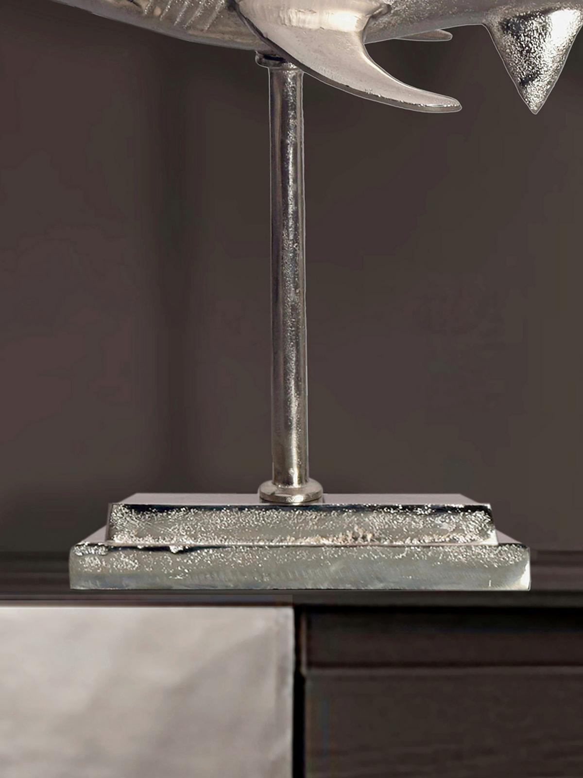Dekotier Silberfarben B: 70 cm - Silberfarben, Design, Metall (70/49/27cm) - Livetastic