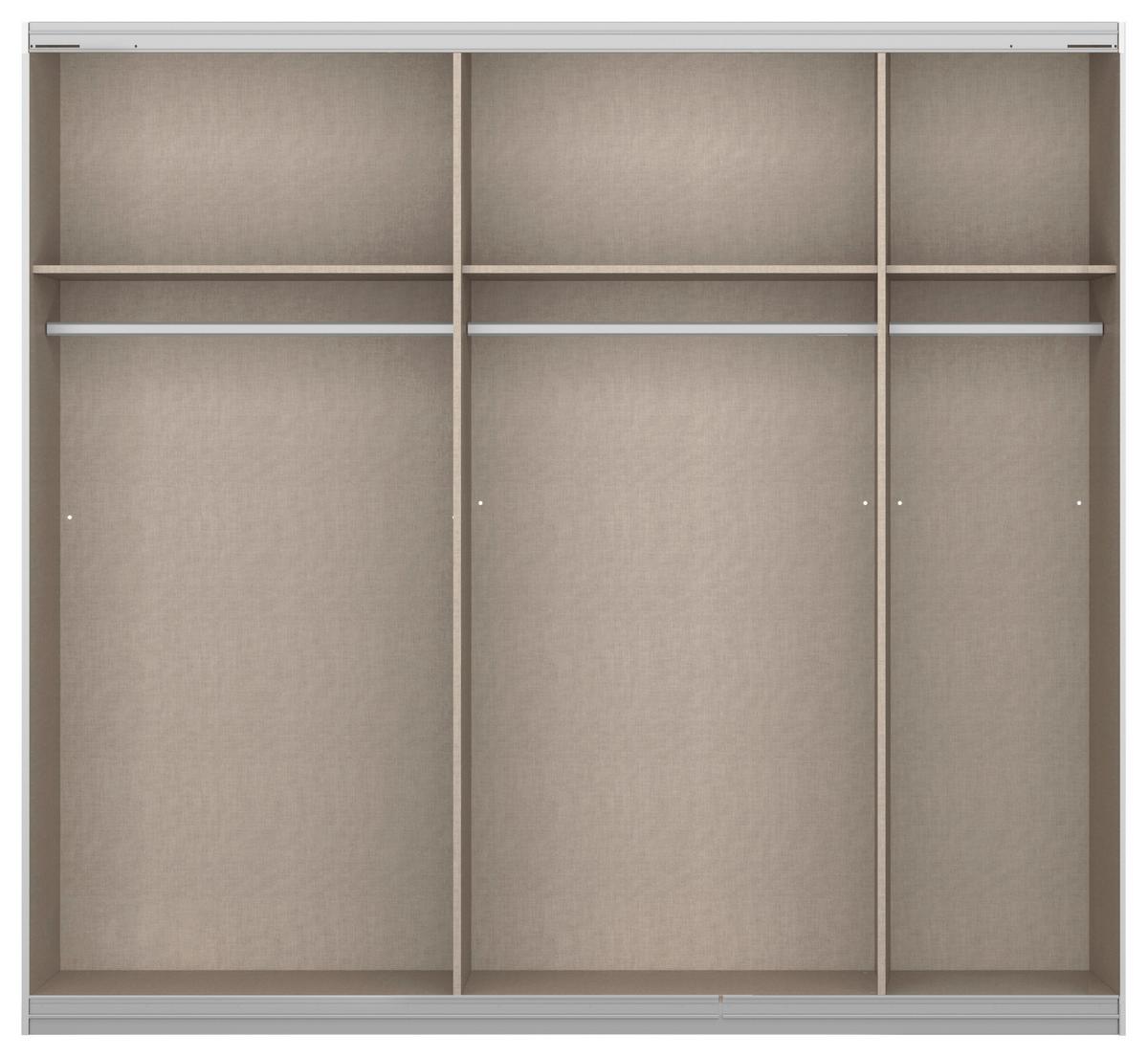 Schwebetürenschrank + Spiegel B: 315cm Feldkirch Eiche Dekor - Silberfarben/Eiche Artisan, MODERN, Holzwerkstoff (225/210/62cm)