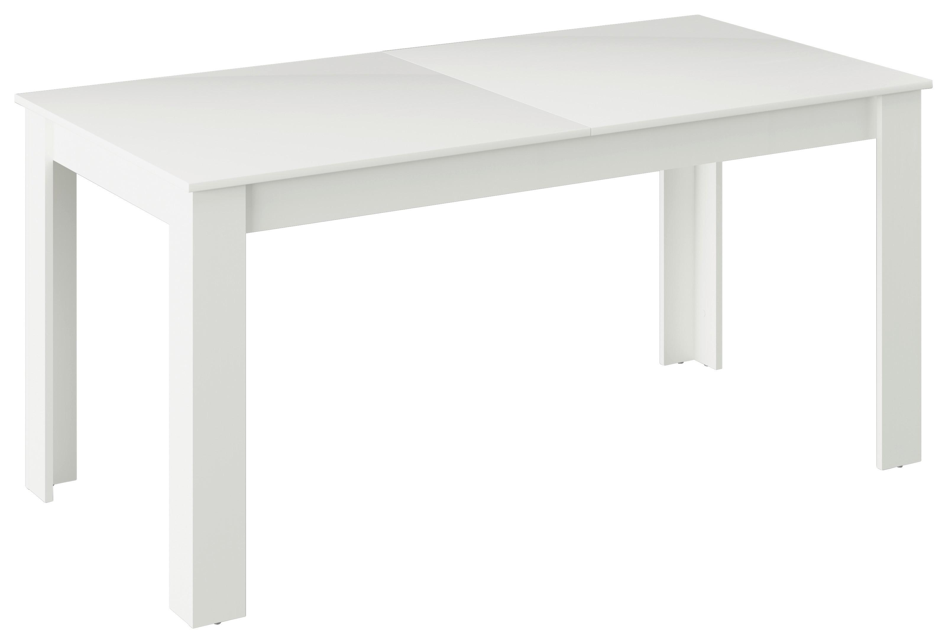 Rozťahovací Stôl Como 160 - biela, Moderný, kompozitné drevo (160/75,5/80cm)
