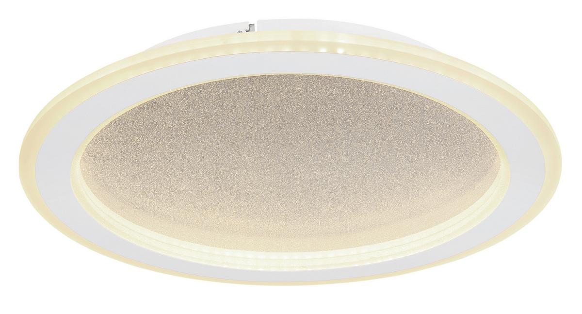 LED-Deckenleuchte 48917-24 - Opal/Weiß, KONVENTIONELL, Kunststoff/Metall (40/5cm) - Globo