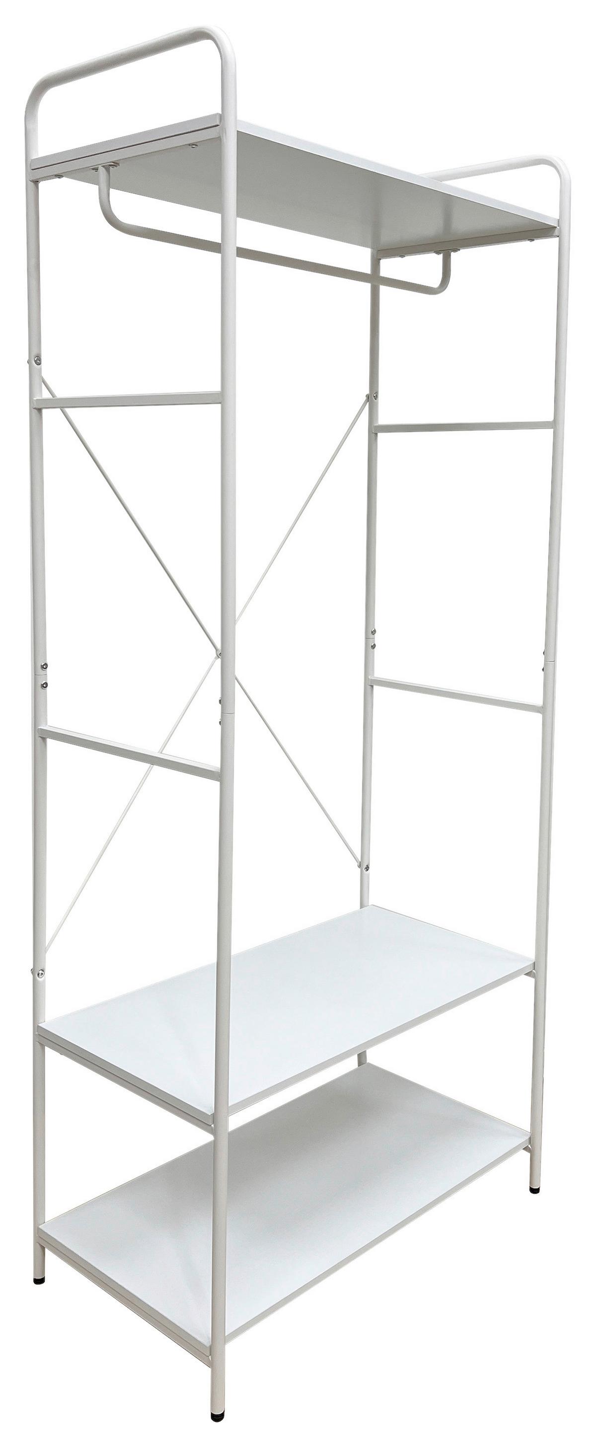 VEŠIAK NA ODEVY ROBERTO -EXKLUSIV- - biela, Konventionell, kov/kompozitné drevo (80/190/44cm) - Mömax