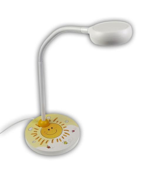 LED-Tischlampe Sunny Weiß für Kinder - Weiß, KONVENTIONELL, Holz/Kunststoff (20/43/20cm) - Niermann