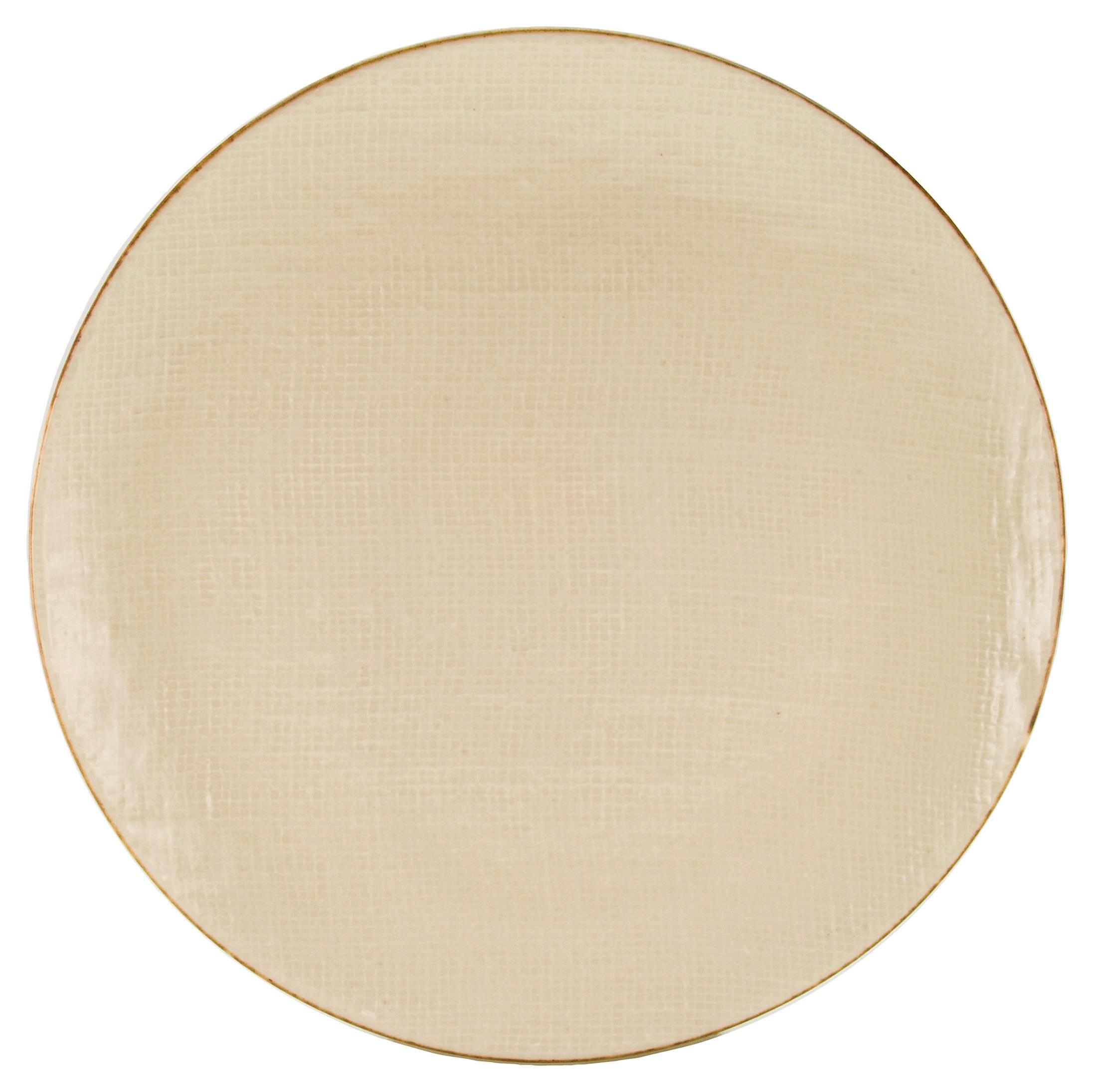 Dezertný Tanier Canvas, Ø: 22cm, Krémová - biela/krémová, keramika (22/22/2,5cm) - Premium Living