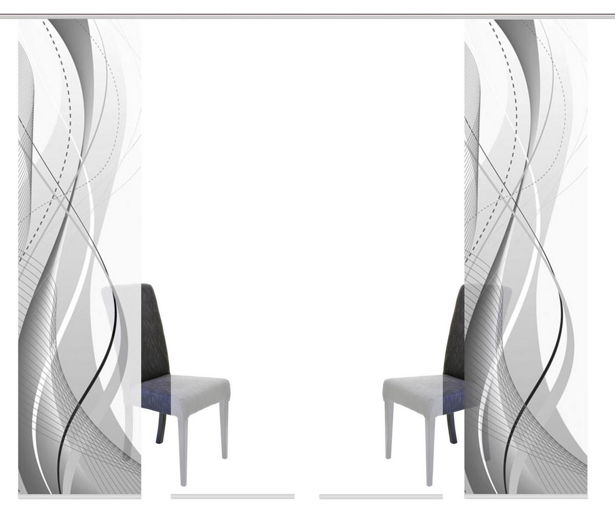 Flächenvorhang Carlisle Grau B: 60 cm - Grau, Design, Textil (60/245cm)