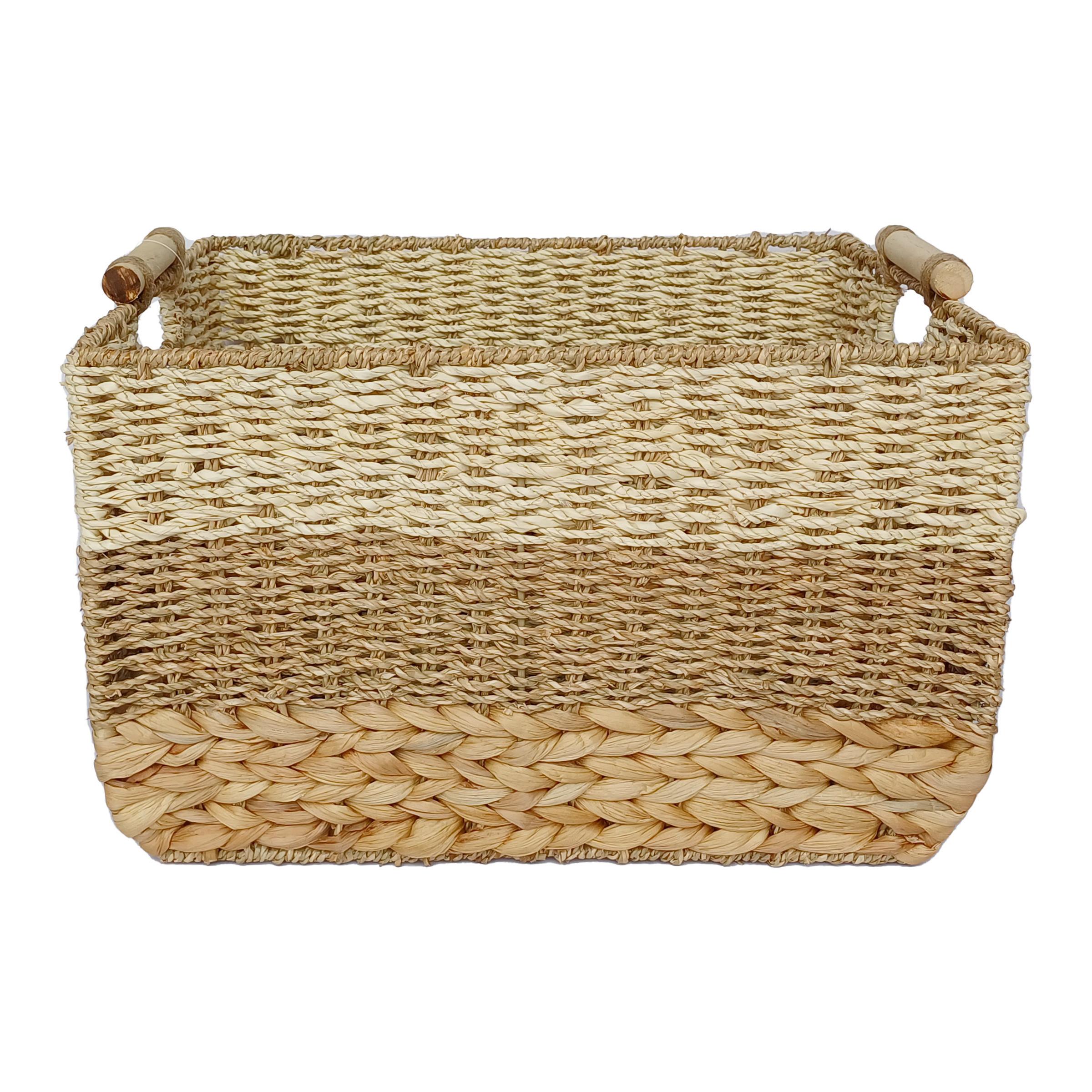 Tárolókosár Lilly - natúr színű, Konventionell, természetes anyagok/fa (45/35/30cm) - Ondega