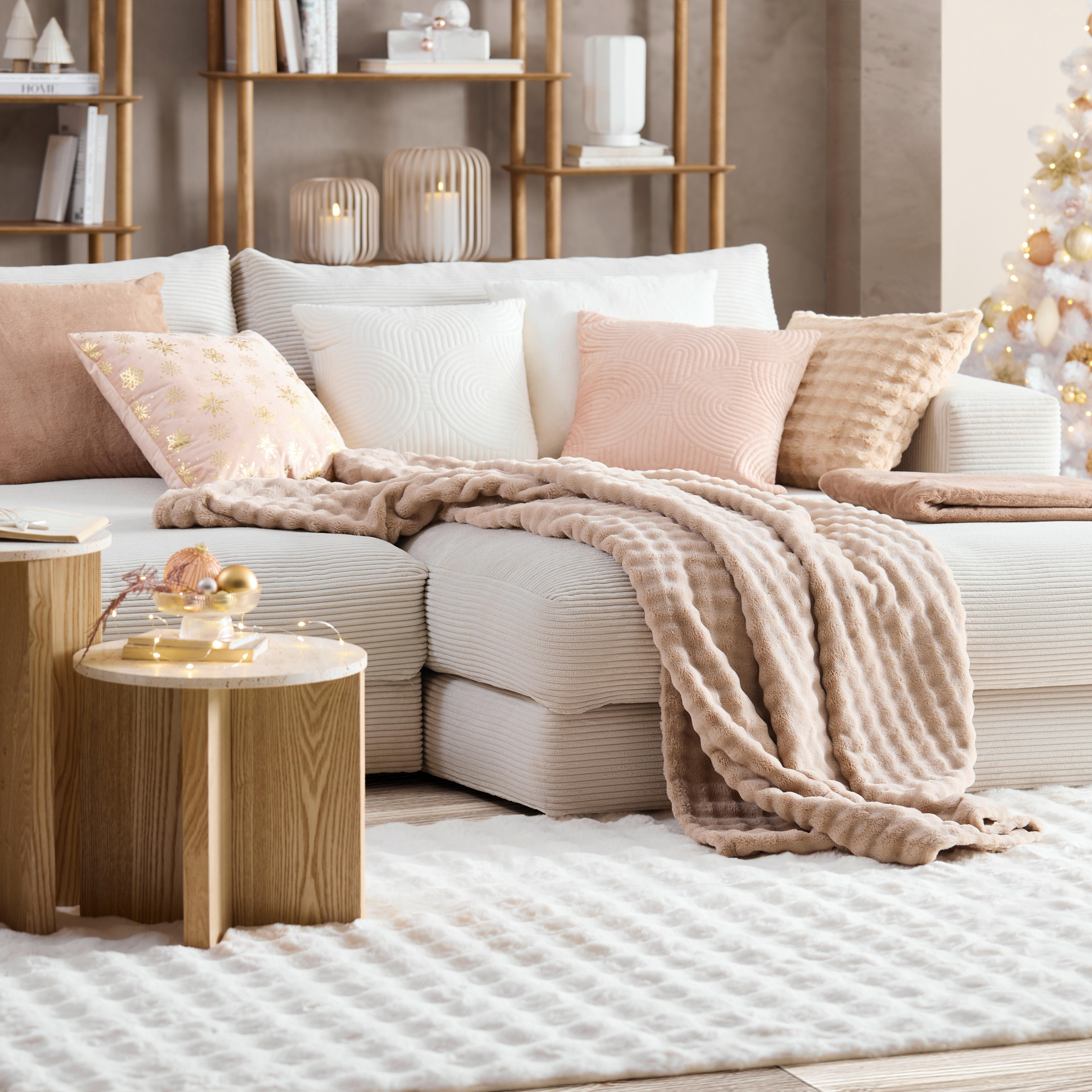 DEKORAČNÝ VANKÚŠ BUBBLE - svetlohnedá, Modern, textil (45/45cm) - Mömax