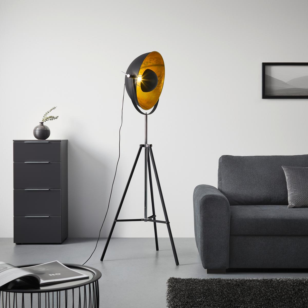 Stojací lampa Jule V: 176cm, 60 Watt - černá/barvy zlata, Lifestyle, kov (50/176cm) - Mömax