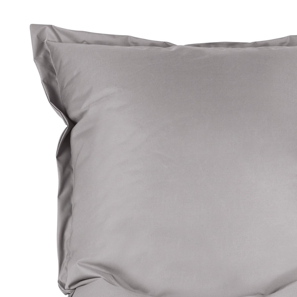 Sitzsack Outdoor XL Grau, 170x130 cm - Weiß/Grau, Basics, Textil (170/130/40cm) - Ondega