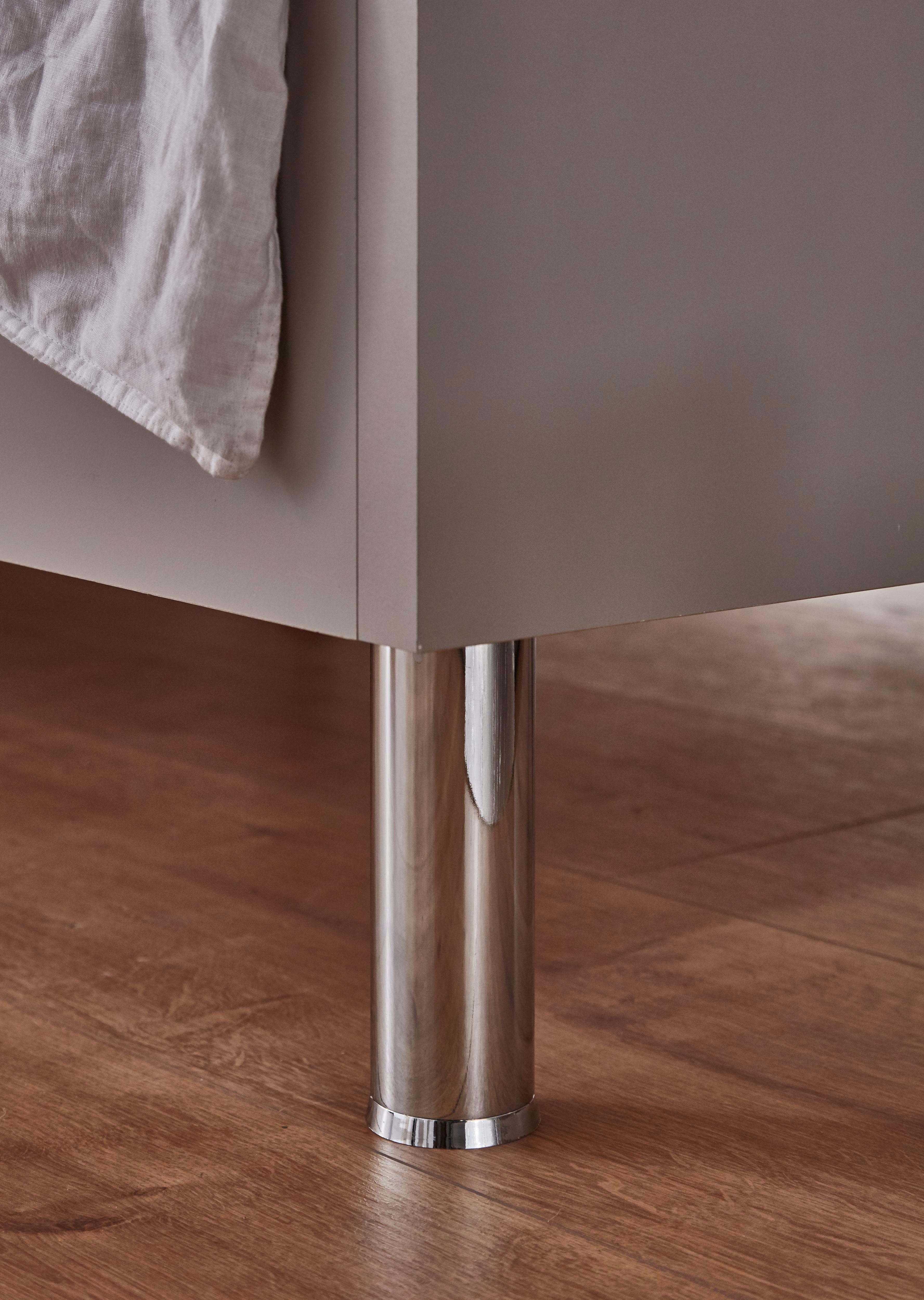 Sada nôh LEVEL BEDS 4 ks, chrómová farba - chrómová, Modern, kov