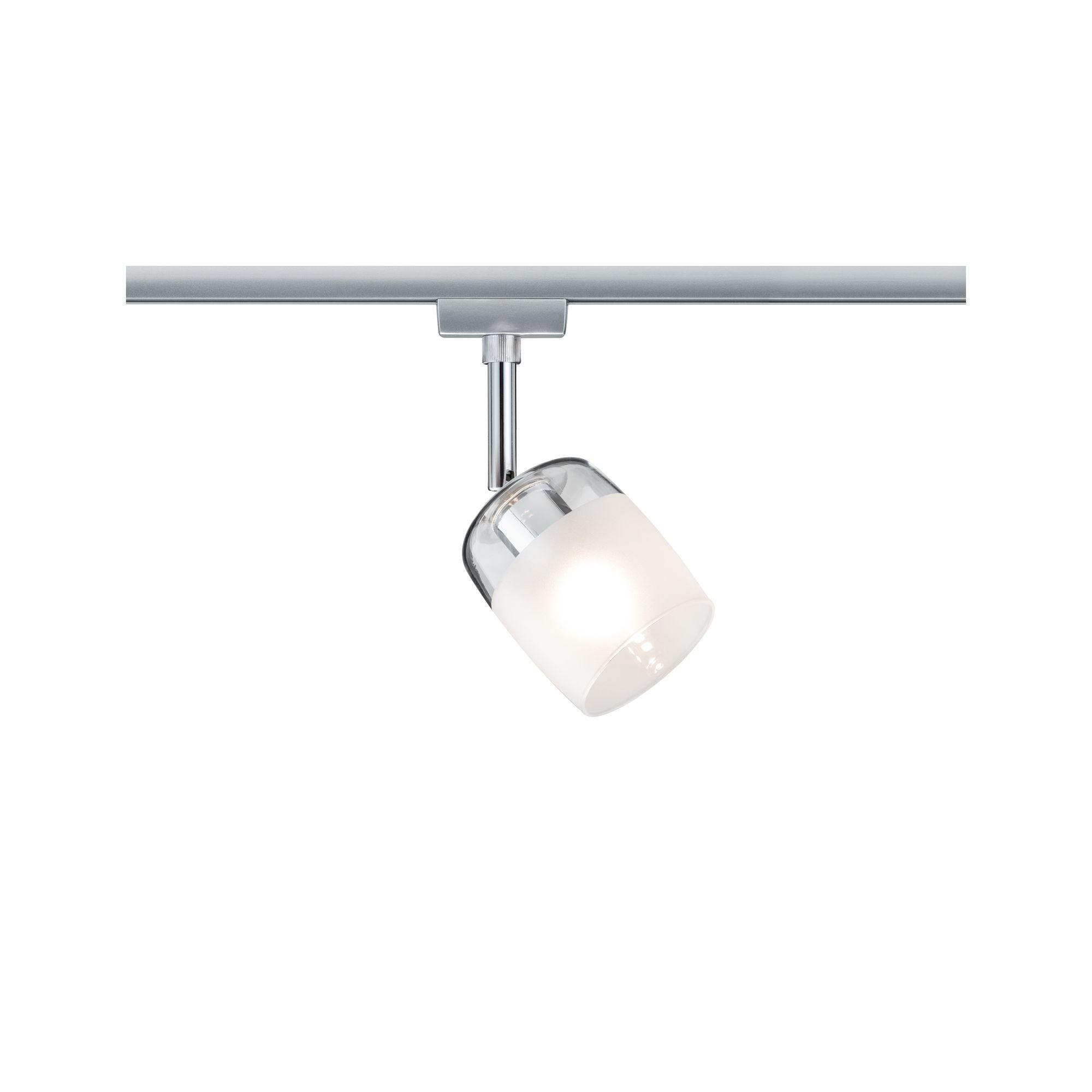 Schienensystem Urail Strahler 95338 Spotkopf Schwenkbar - Chromfarben/Klar, Design, Glas/Metall (7,4/12,8/11,5cm) - Paulmann