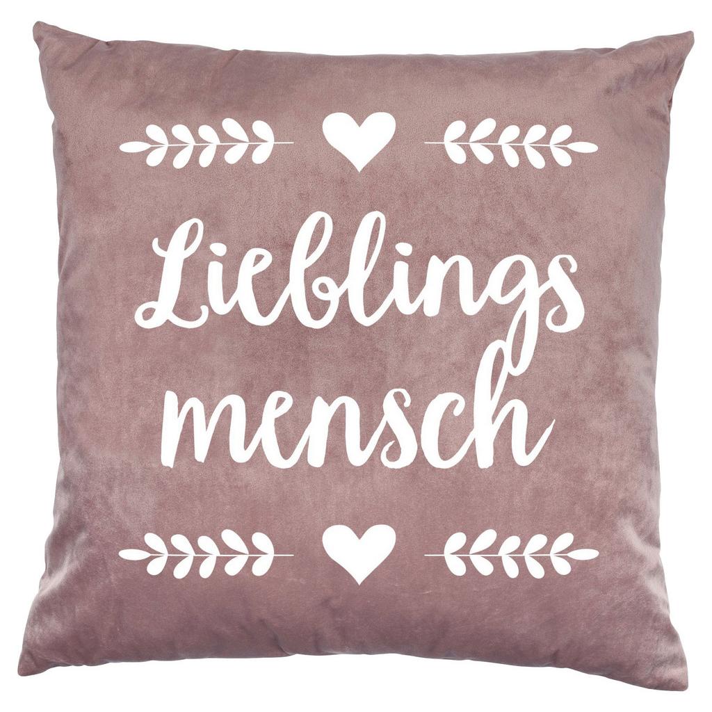 Zierkissen Sophia 45x45 cm Polyester Rosa mit Zipp