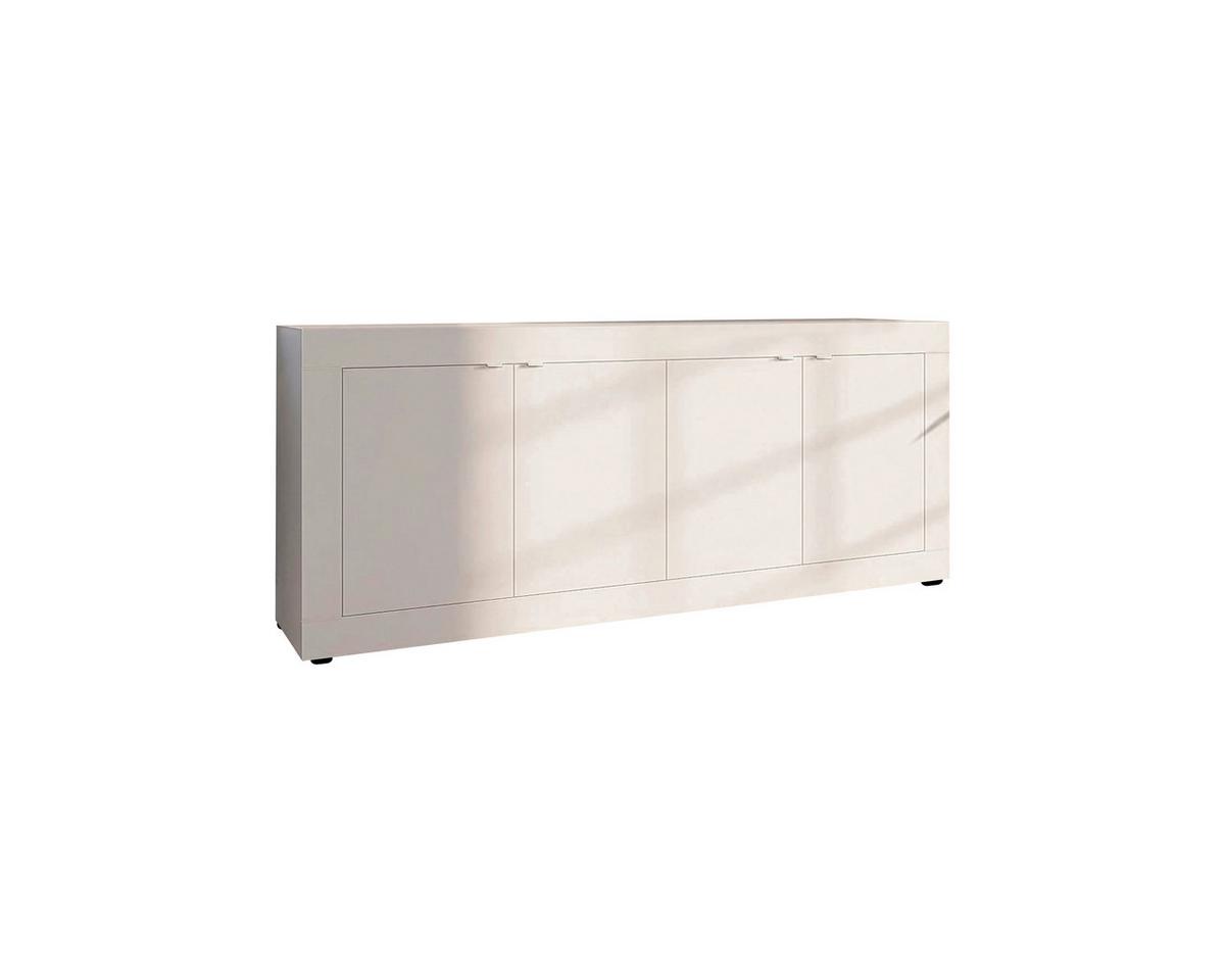 Sideboard Basic Kaschmir B: 207 Cm - Kaschmir/Schwarz, Design, Holzwerkstoff (207/86/43cm) - MID.YOU